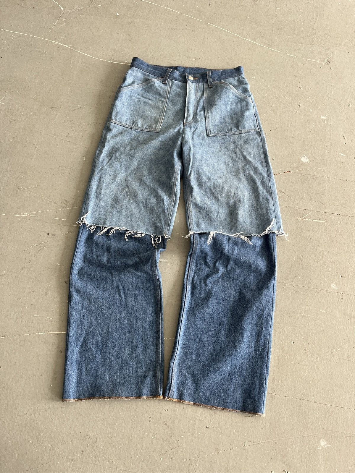AVAVAV AVAVAV Two Tone Layered Jeans (unisex) Size US 30 / EU 46 - 8 Thumbnail