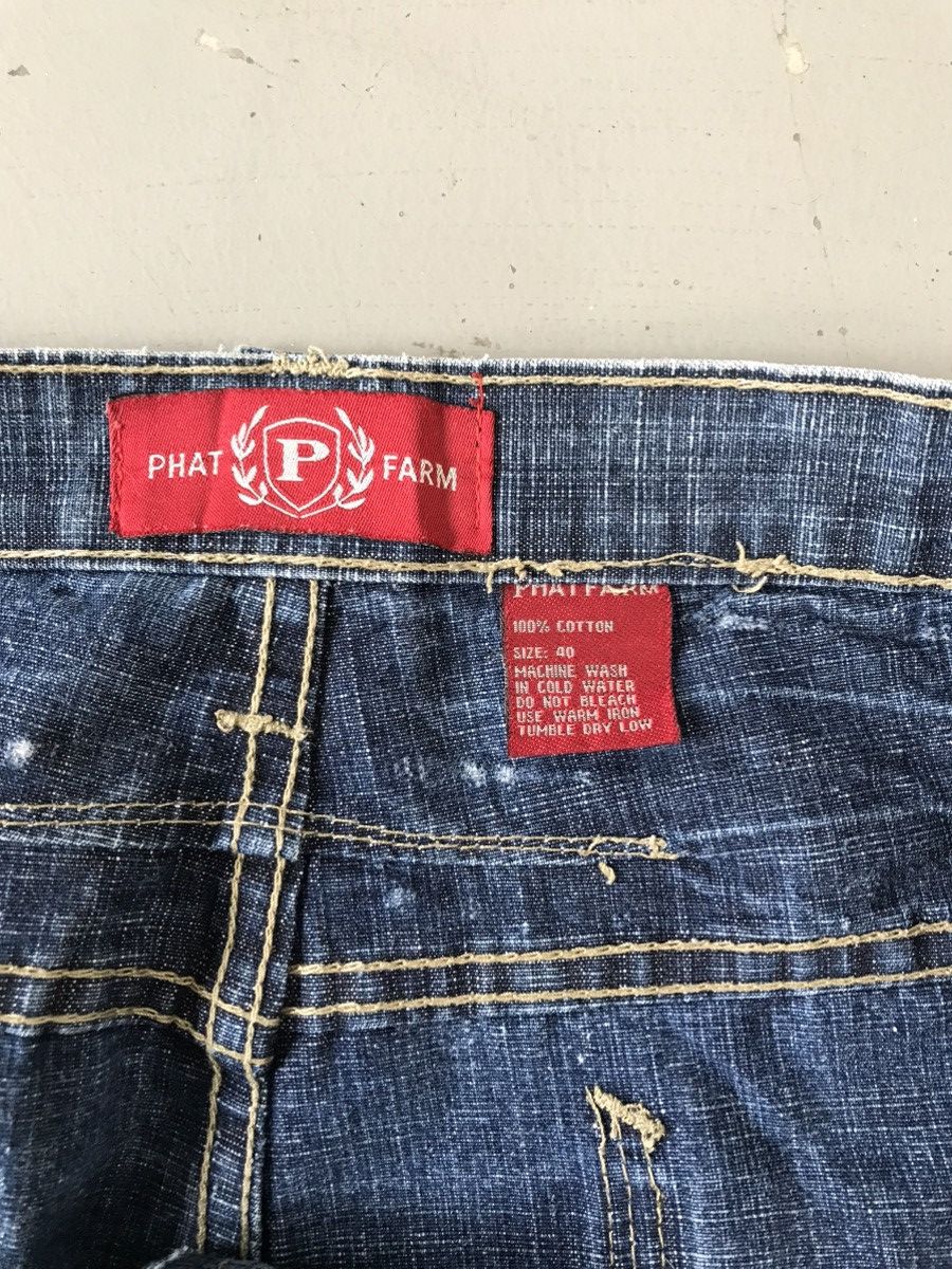 Phat Farm × Southpole × Vintage Vintage rare phat farm denim jort Size US 39 - 8 Thumbnail