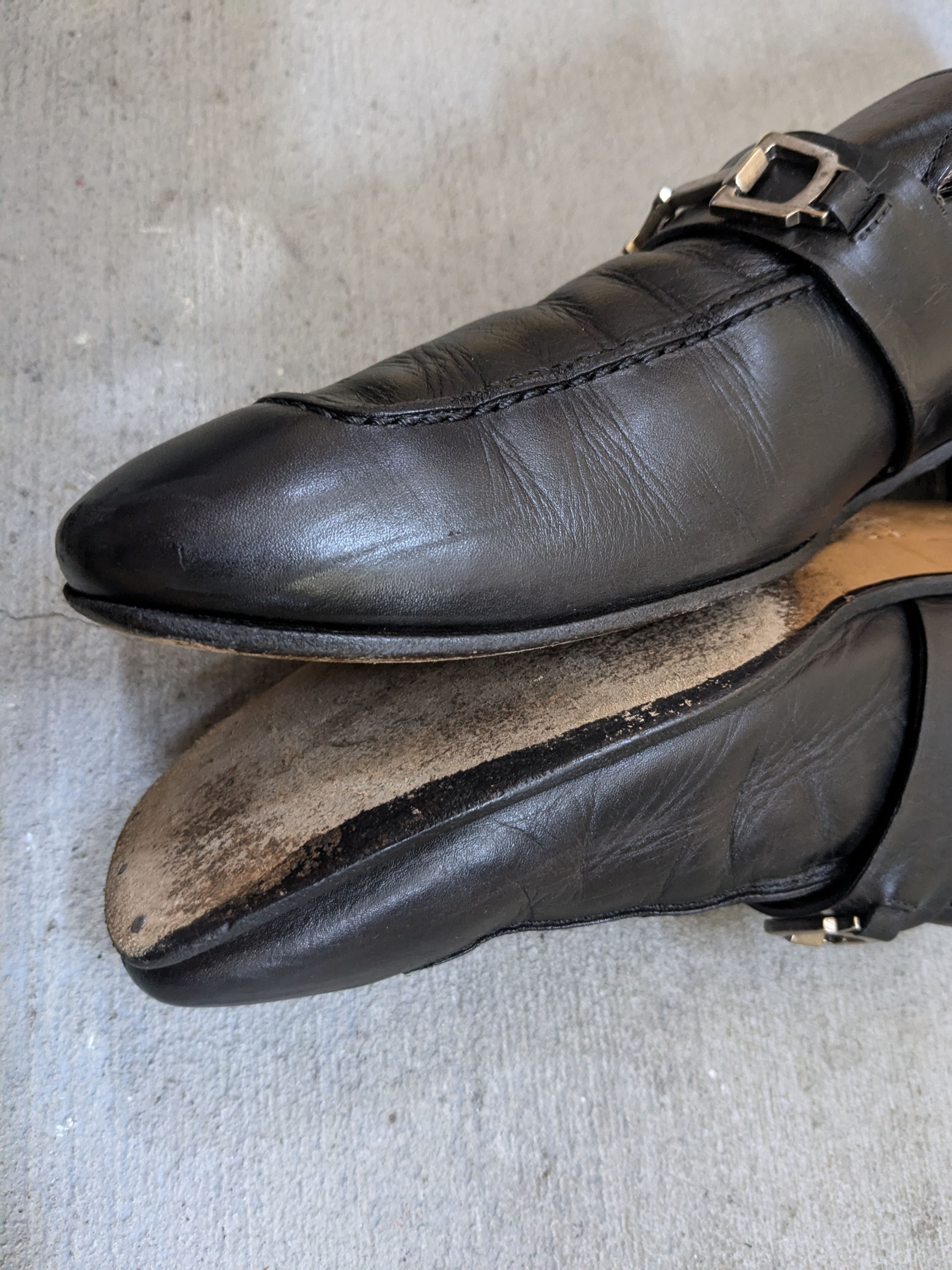 Gucci Horsebit Loafers Black 9.5 Slip Ons Buckle Snaffle display picture 3