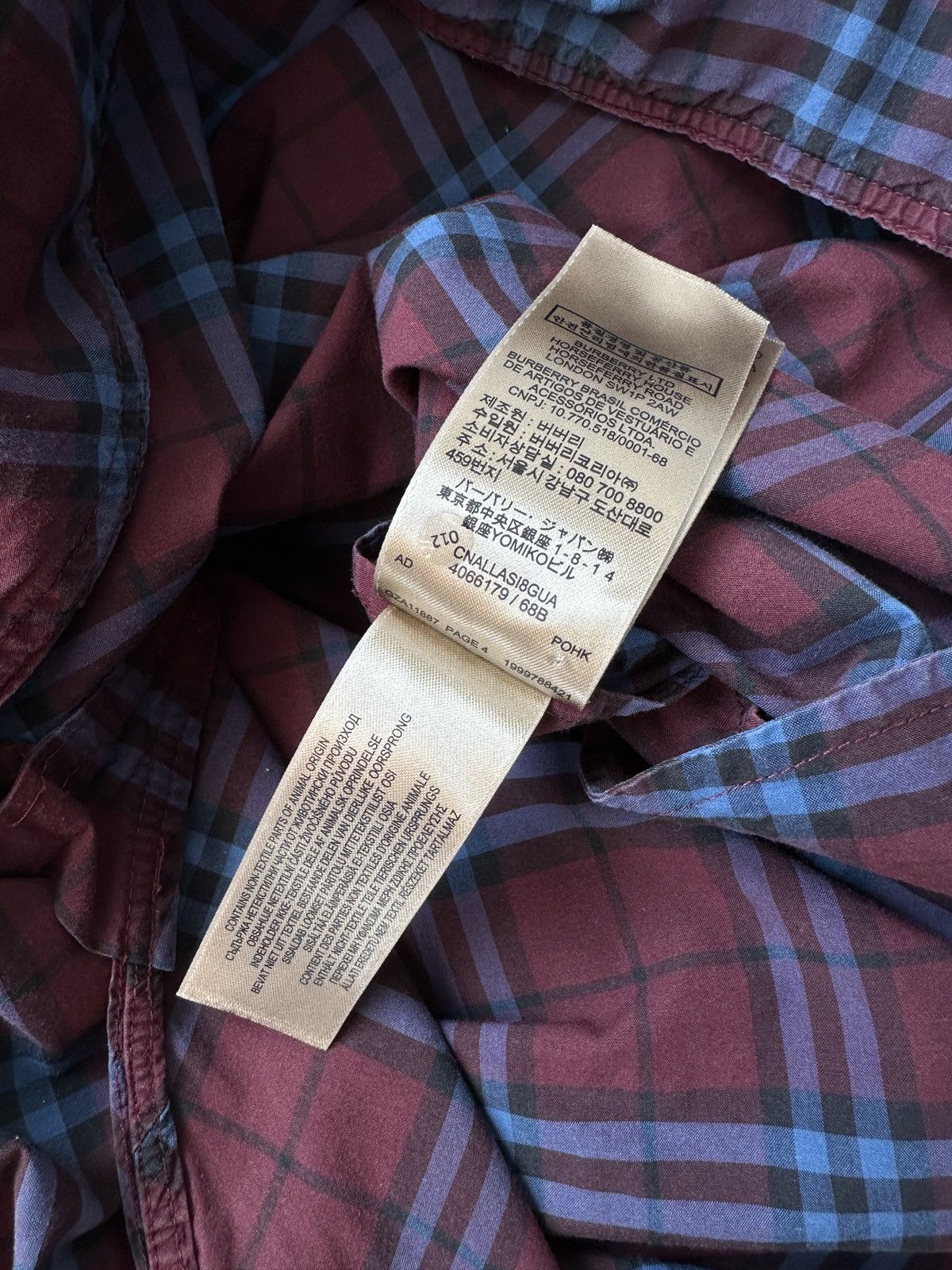 Burberry BURBERRY Plaid Shirt Dress Burgundy Check Cotton Belted US 4 Size XS / US 0-2 / IT 36-38 - 13 Thumbnail