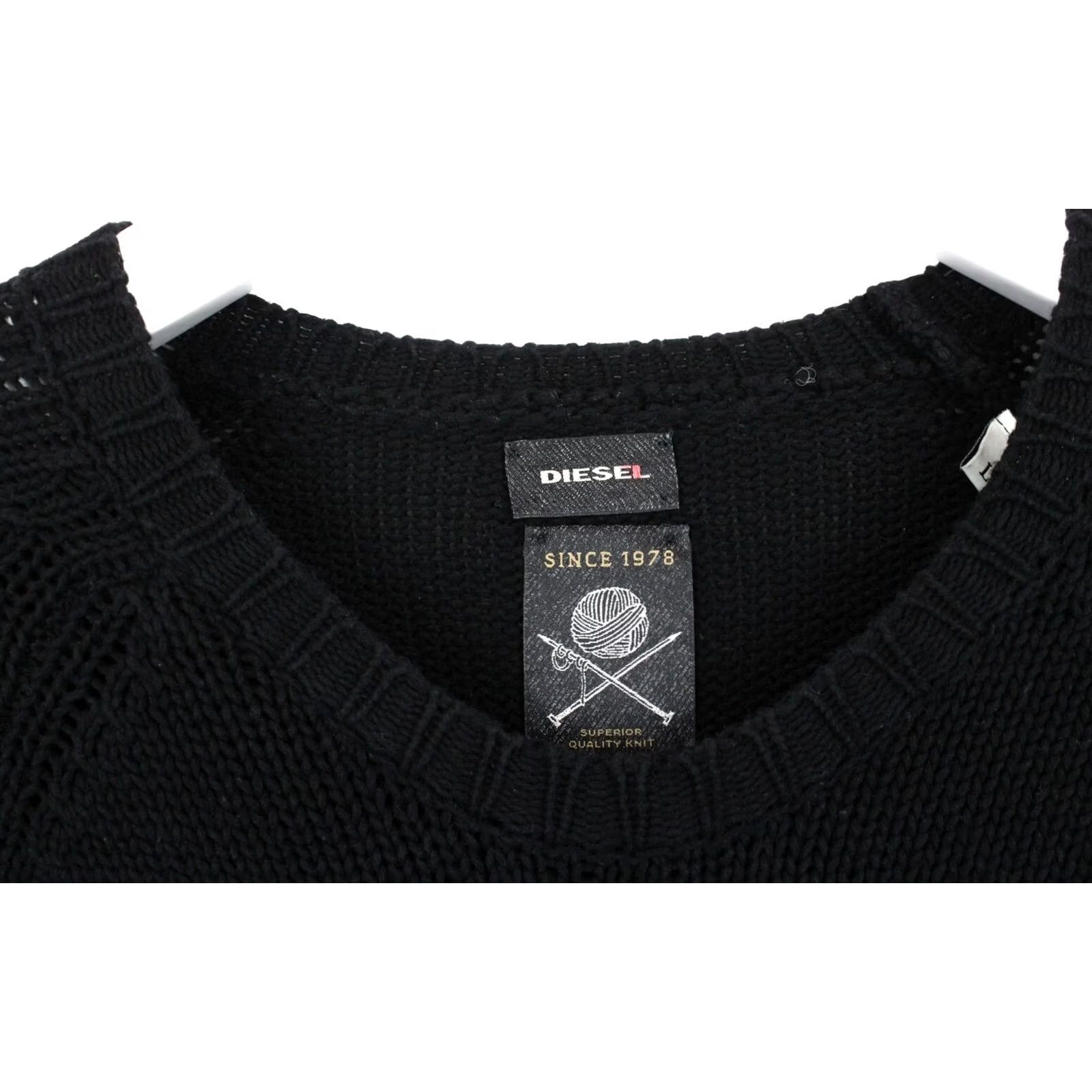 Diesel Diesel Jumper Men's LARGE Pullover Knitted Crew Collar Black Size US L / EU 52-54 / 3 - 4 Thumbnail