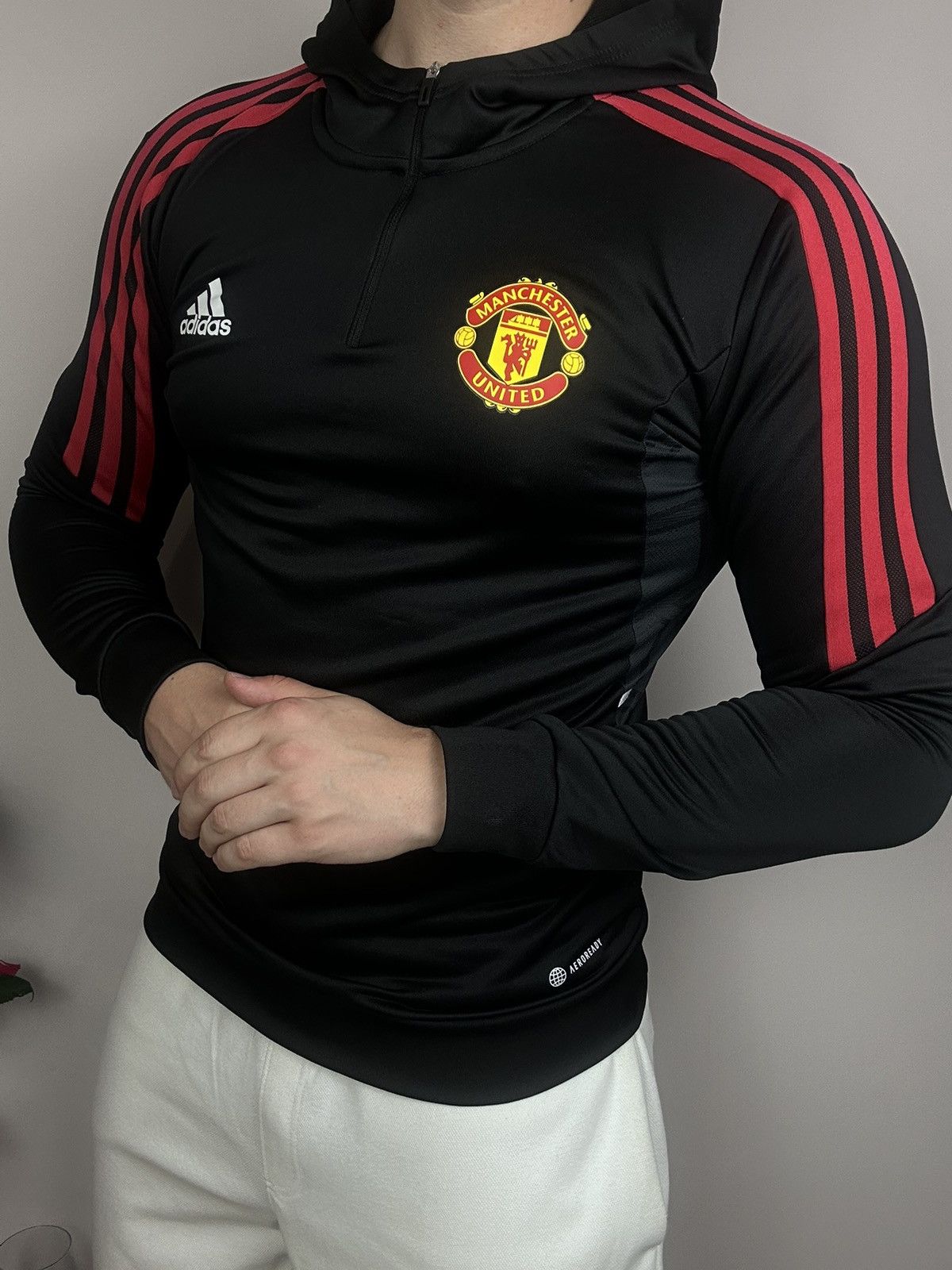 Adidas Adidas Manchester United FC track hoodie half zip black M Size US M / EU 48-50 / 2 - 1 Thumbnail