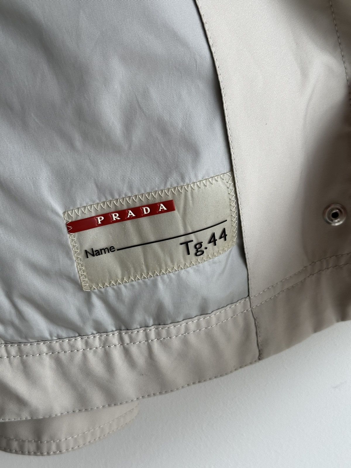 Prada Vintage Prada Gore-Tex Women's White Bomber Biker Jacket 44 Size M / US 6-8 / IT 42-44 - 12 Thumbnail