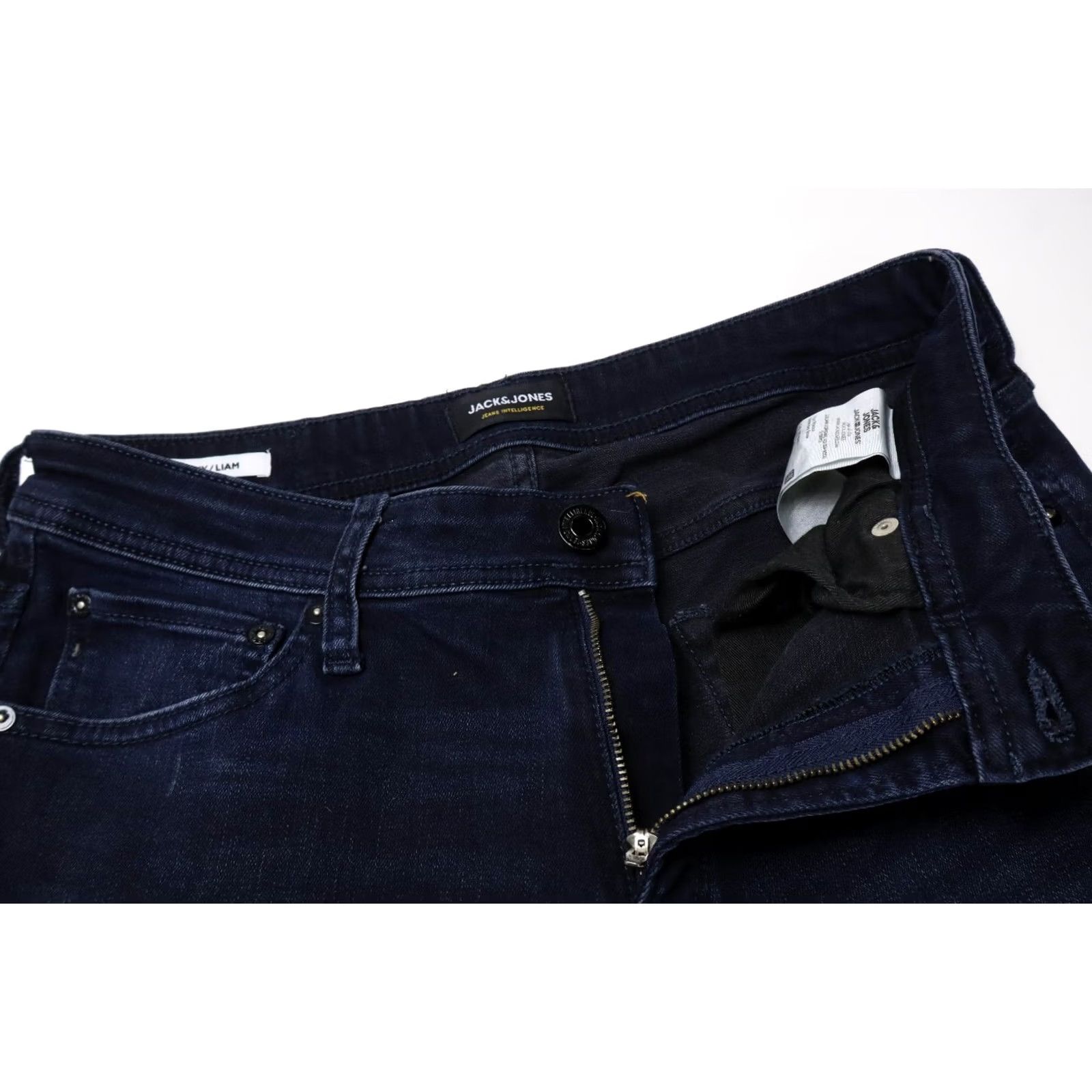 Jack & Jones JACK & JONES Skinny / Liam Jeans Men's W32/L32 Faded Whiskers Zip Fly Stretch Jeans Woman? No, Men. Size US 32 / EU 48 - 4 Thumbnail