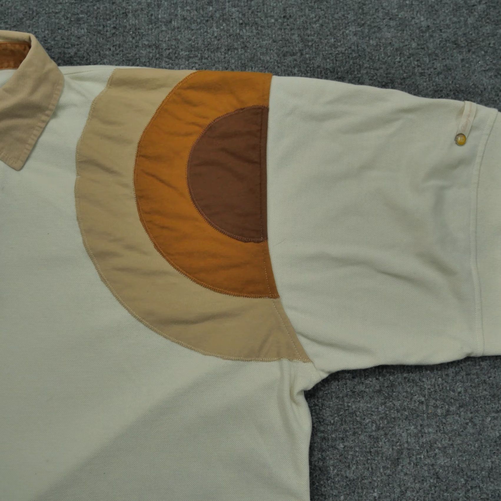 Denime VINTAGE Barefox Denim Polo Shirt Mens 2XL Brown Tan Giraffe Hip Hop Y2K Casual Preppy Logo Collar - (Note: Original content preserved; no additions) Size US XXL / EU 58 / 5 - 5 Thumbnail