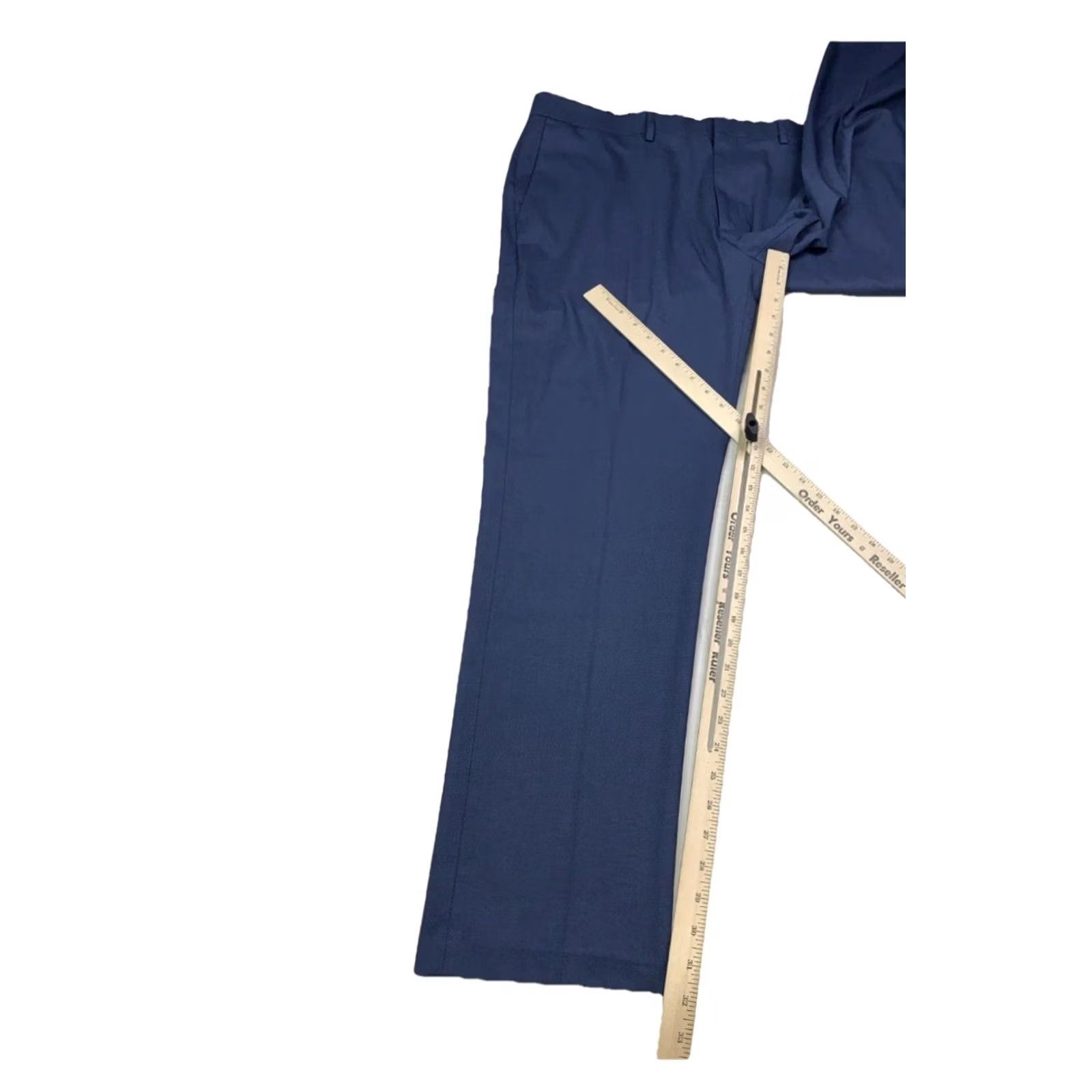 Haggar Haggar Dress Pants Blue 40x32 Luxury Stretch Flex Waistband Straight Fit Men Size US 40 / EU 56 - 5 Thumbnail
