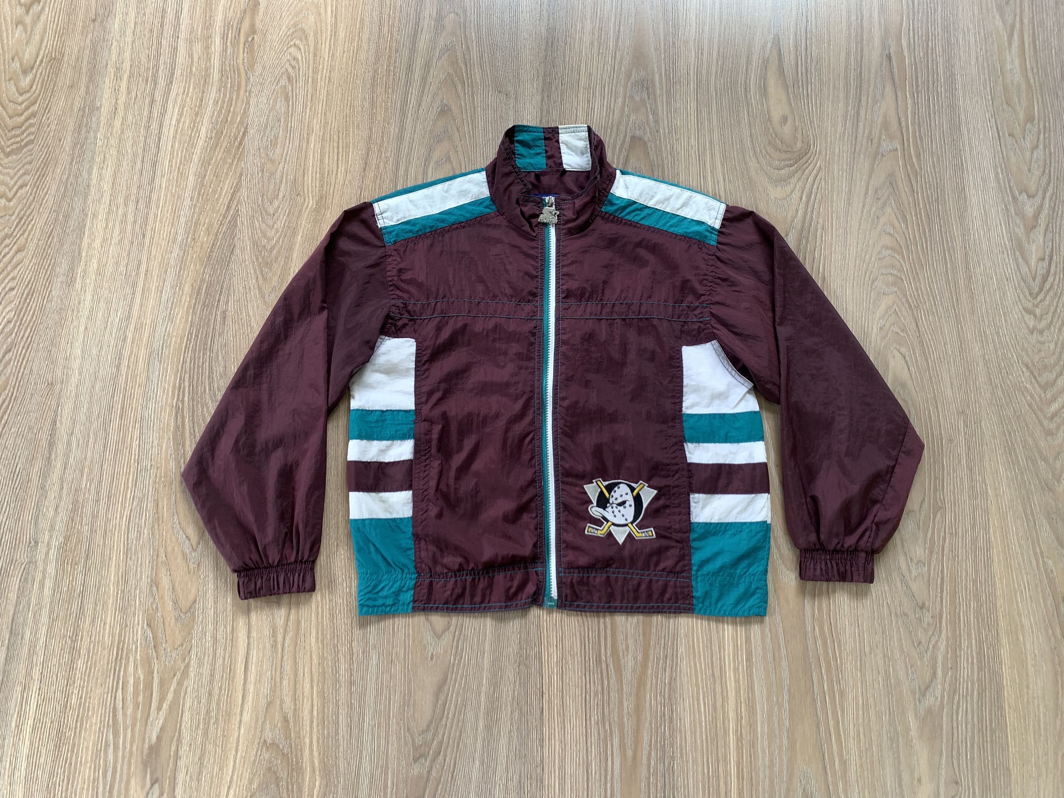 NHL Starter NHL Anaheim Mighty Ducks Zip Windbreaker Jacket Size M / US 6-8 / IT 42-44 - 1 Thumbnail