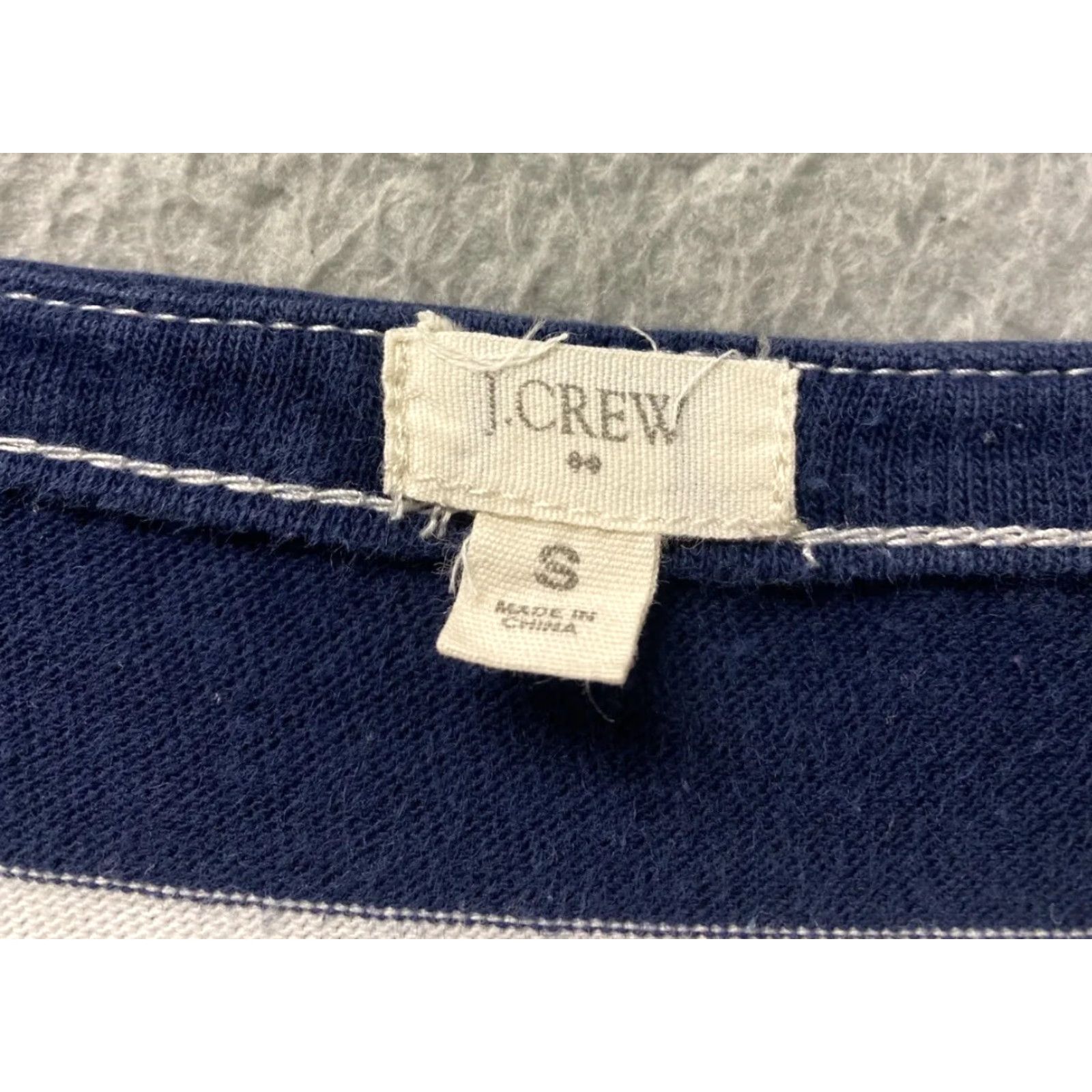 J.Crew J.CREW Dress Womens Small Navy White Stripe Tee Shirt Cotton Knit /106-20 Size S / US 4 / IT 40 - 2 Thumbnail