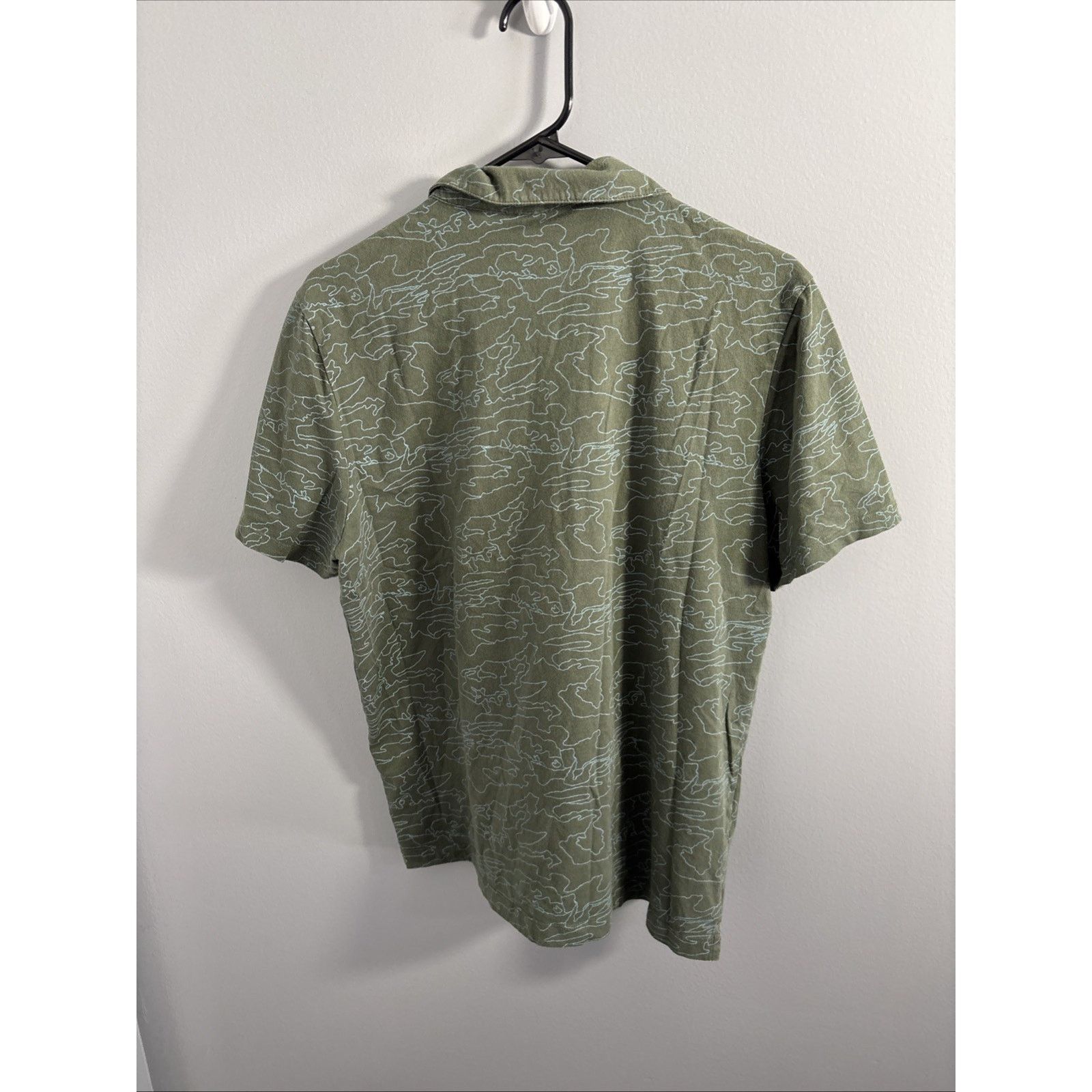 Perry Ellis Perry Ellis Green Half Button Up Men’s Tee Medium Size US M / EU 48-50 / 2 - 4 Thumbnail
