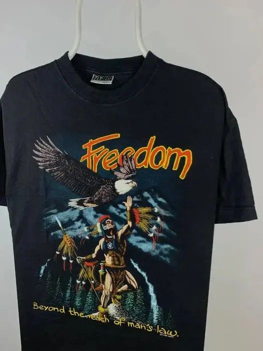 Band Tees Freedom T-shirt vintage band tee size Large black Size US L / EU 52-54 / 3 - 2 Thumbnail