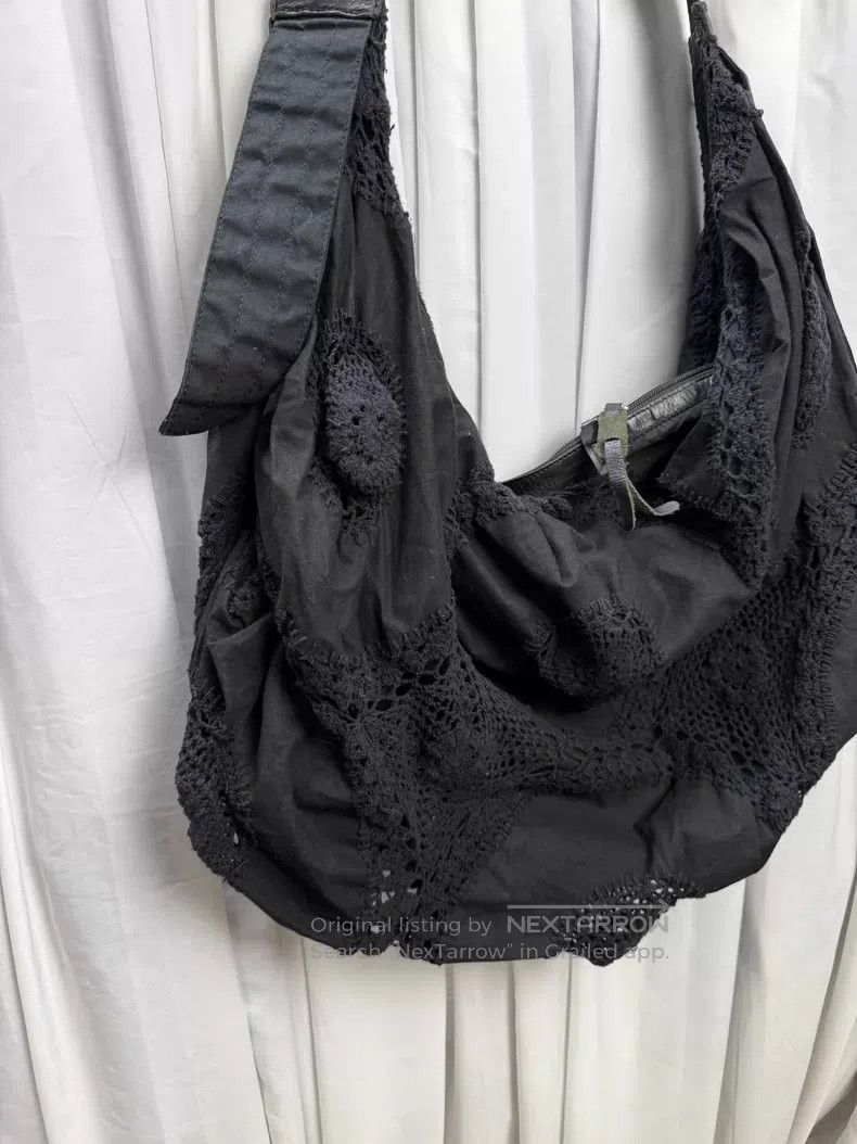 Yohji Yamamoto Yohji Yamamoto Cutout Floral Crochet Dim Sum Bag Size ONE SIZE - 3 Thumbnail