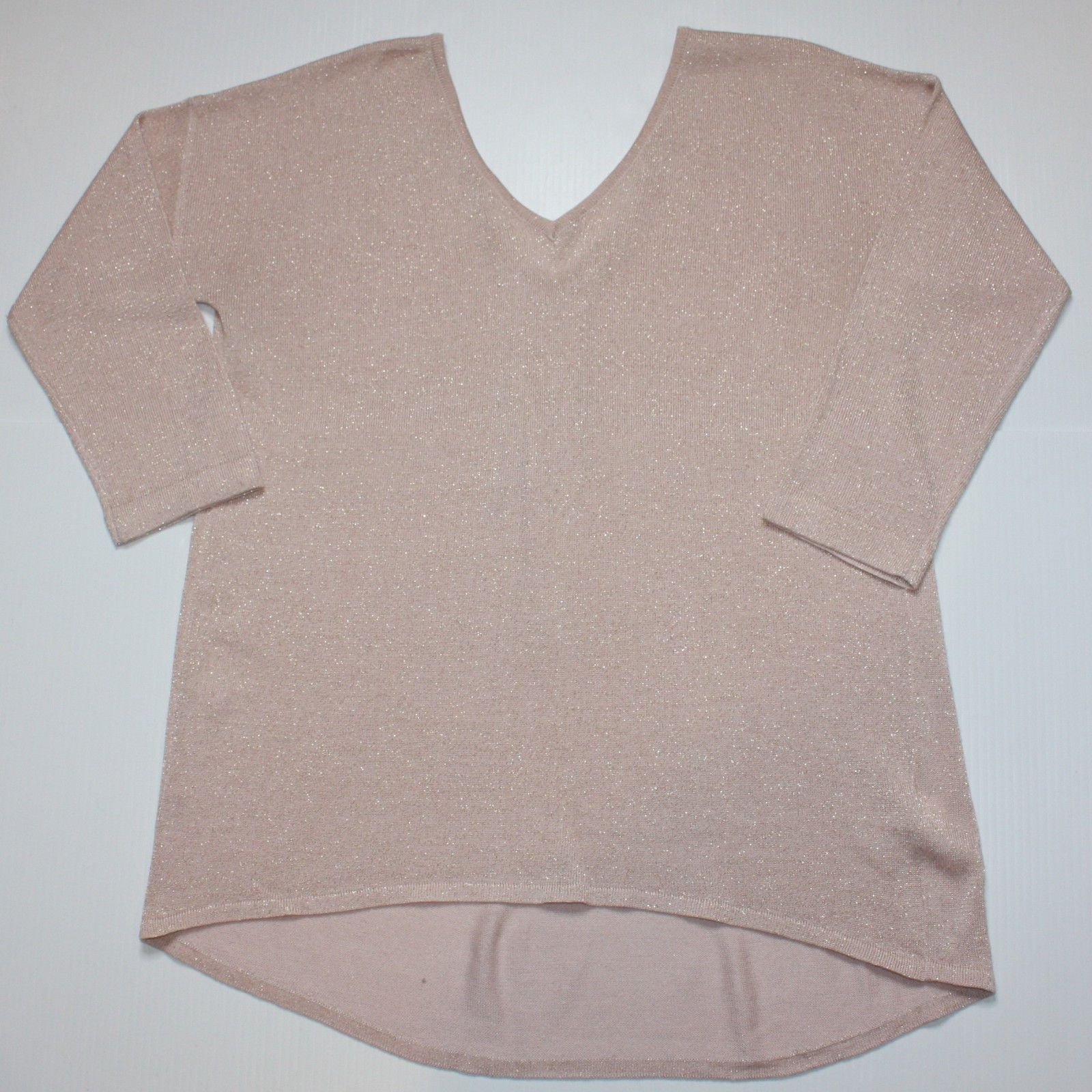 Other V-neck with Pleated Back Sweater in Pink Sparkle & size M Size M / US 6-8 / IT 42-44 - 2 Thumbnail