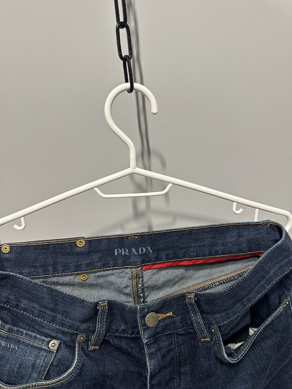 Prada Prada Vintage Denim Shorts Leather Logo Japan Style Size US 30 / EU 46 - 4 Thumbnail
