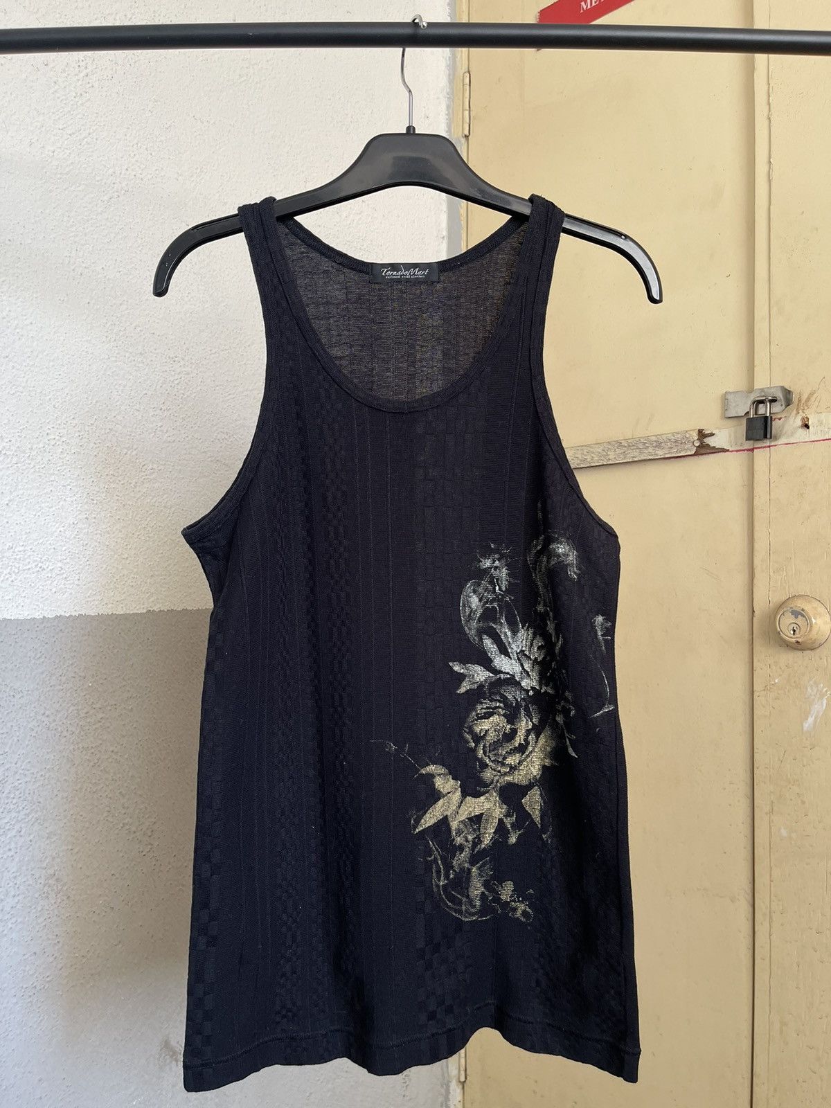 Tornado Mart Tornado Mart Tribal Flower Ribbed Tank Top Y2K Grunge Style Size US M / EU 48-50 / 2 - 1 Thumbnail