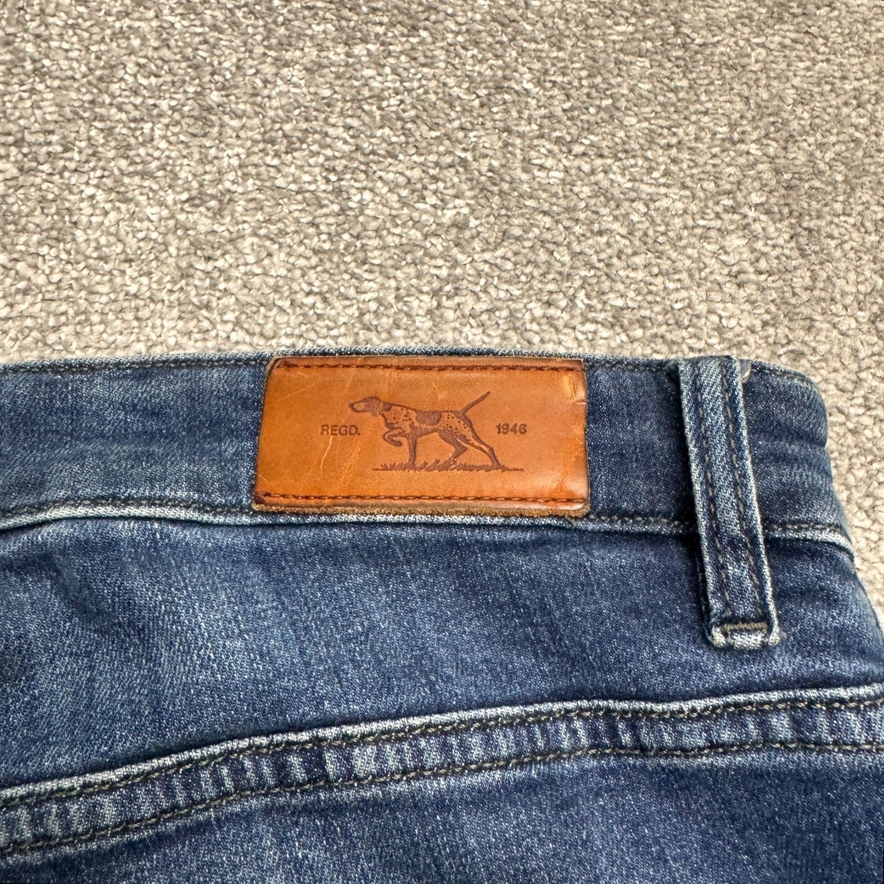 Rodd & Gunn Rodd & Gunn Jeans Mens 32 Blue Cotton Denim Straight Leg Relaxed Fit Regular 5-Pocket City Grunge Vintage No Size US 32 / EU 48 - 4 Thumbnail