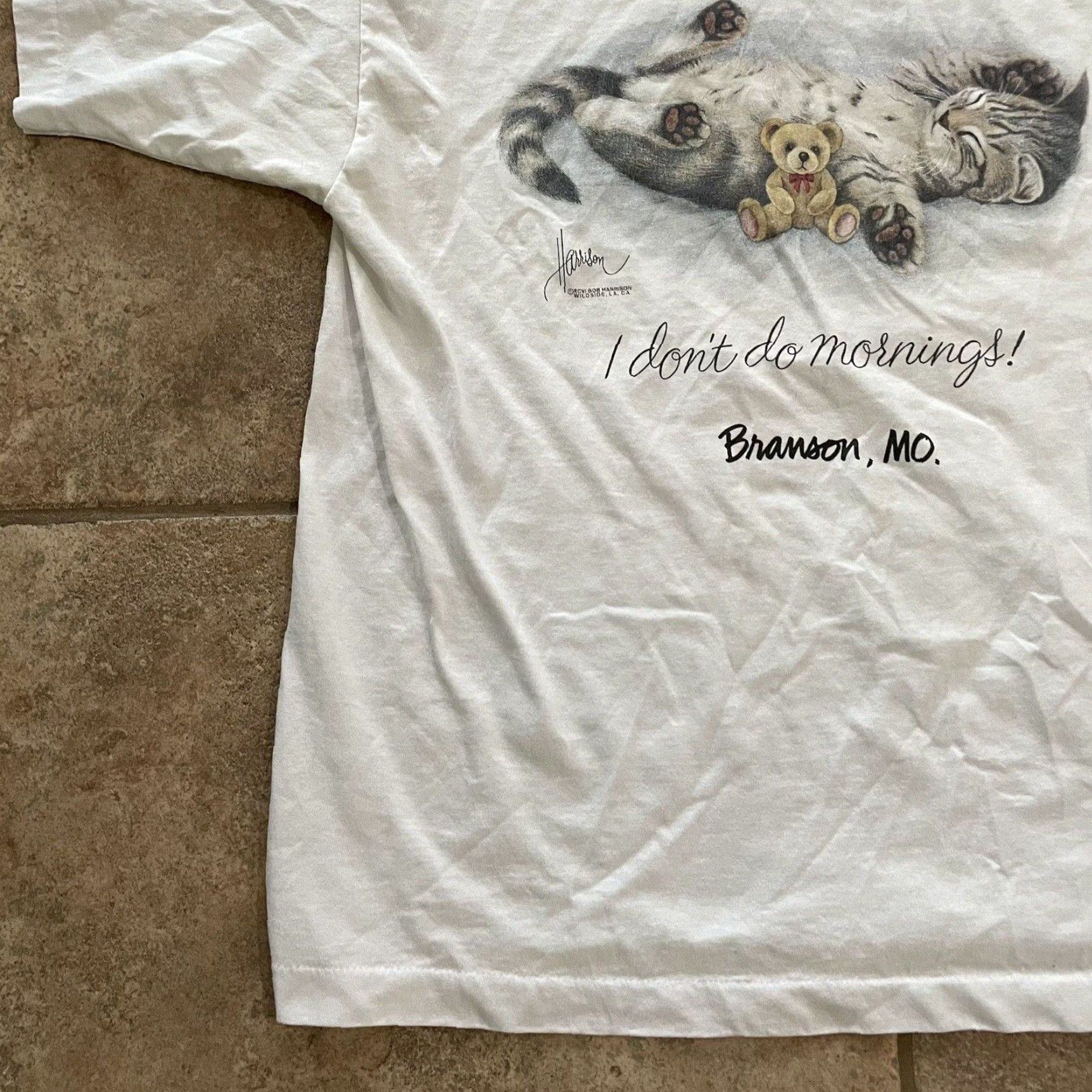 Fruit Of The Loom VINTAGE Fruit of the Loom T-Shirt Men Size Large Cotton USA Stitch Graphic White Size US L / EU 52-54 / 3 - 3 Thumbnail