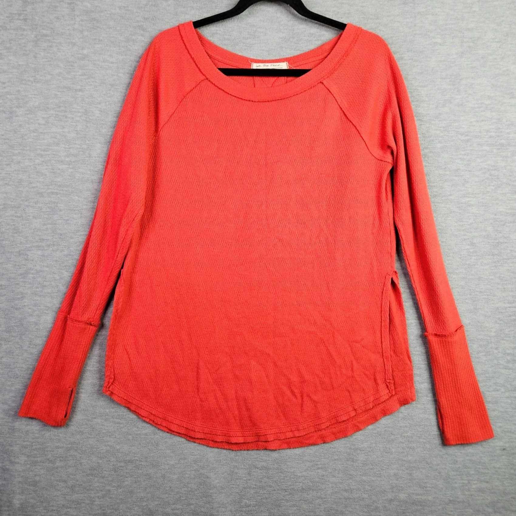 Vintage We The Free We The Free Women’s Waffle Knit Top Long Sleeve Casual Boho Sz Small Orange Shirt Womens Regular XS? Size S / US 4 / IT 40 - 2 Thumbnail