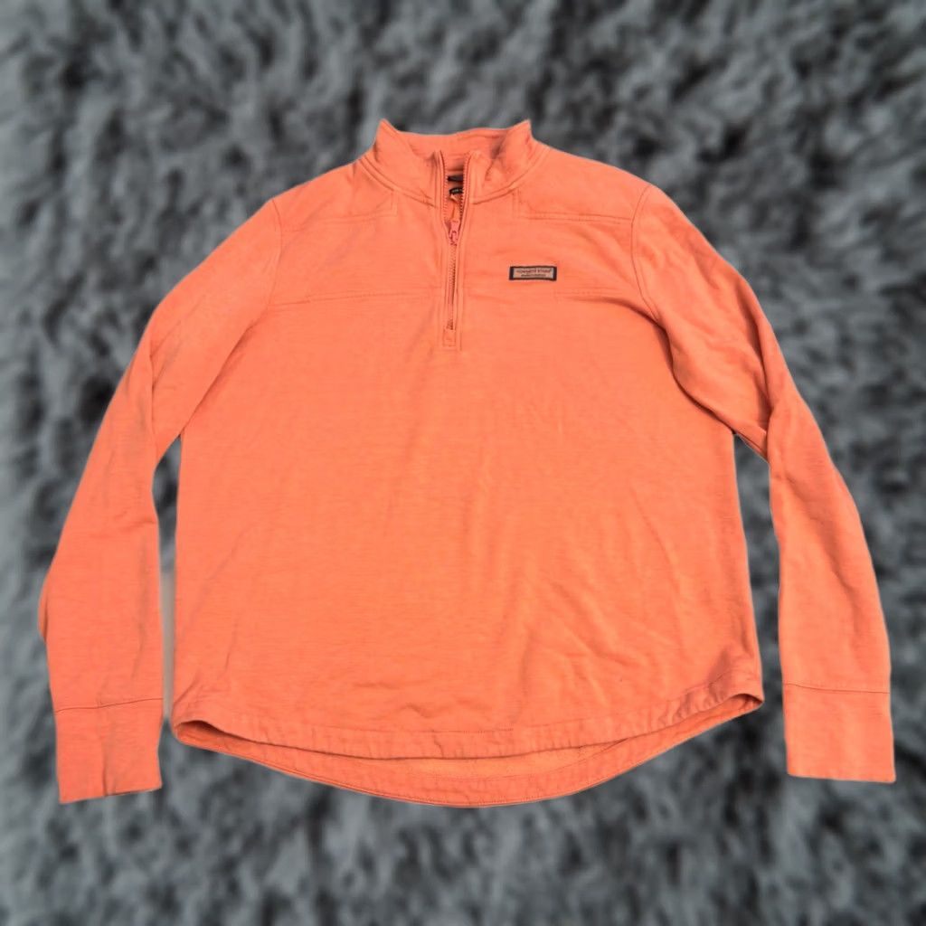 Vineyard Vines Vineyard Vines The Shep Shirt Pink Quarter Zip Fleece Women's XL Thumbholes Shirt Size XL / US 12-14 / IT 48-50 - 1 Thumbnail