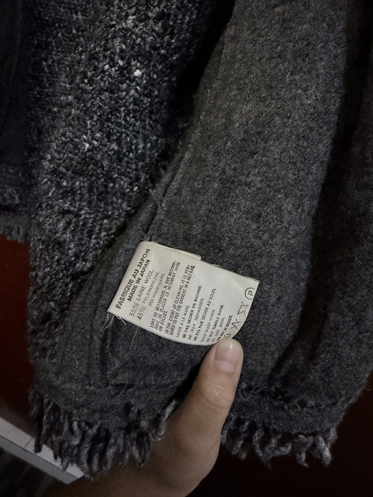 Yohji Yamamoto Y’s Yohji Yamamoto Distressed Batwing Wool Knit Jacket Size US M / EU 48-50 / 2 - 10 Thumbnail