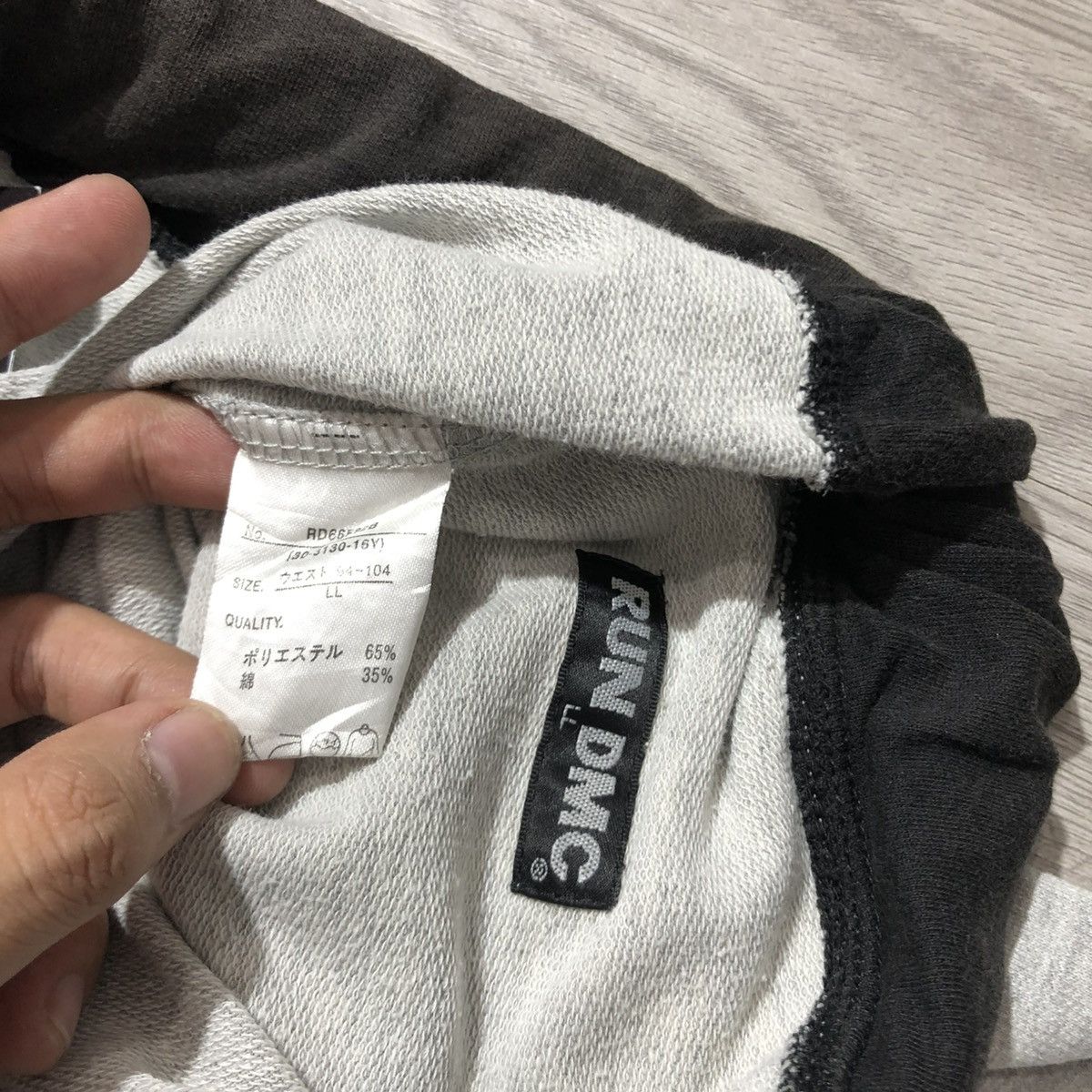 RUN DMC 2000s Run Dmc Fullprint Logo Shortpants Grey Y2k Streetwear Size US 31 - 8 Thumbnail