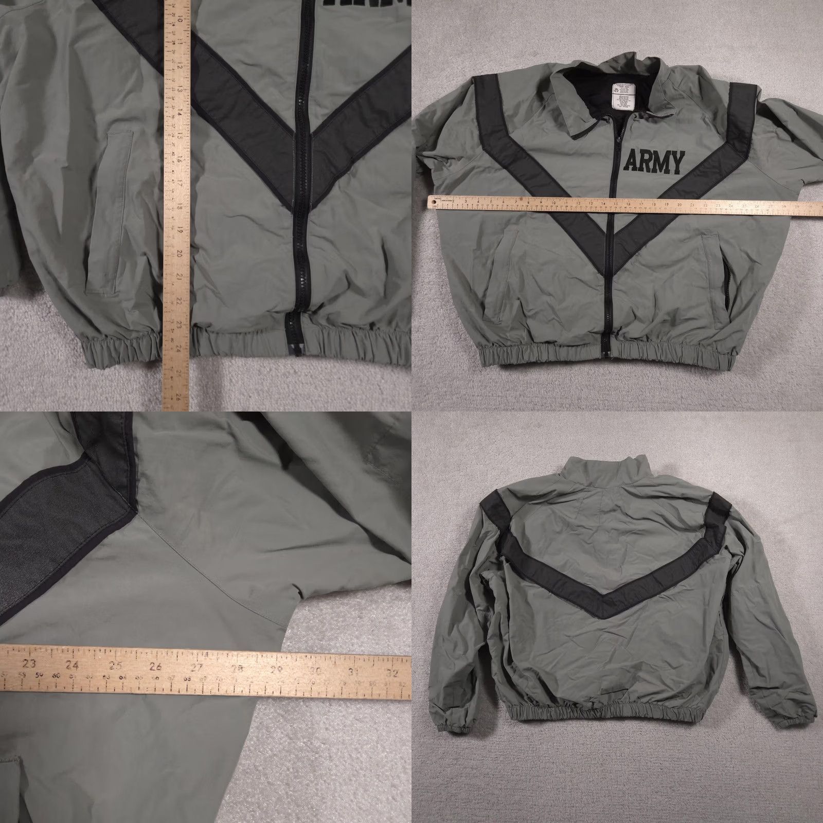 Vintage Army IPFU Jacket Mens M Gray Full Zip Windbreaker Nylon Military Size US M / EU 48-50 / 2 - 8 Thumbnail