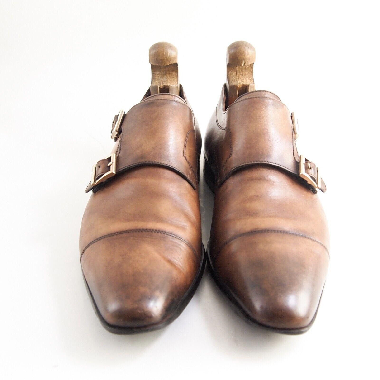 Santoni Santoni Double Monks Brown Leather US 11 E EU 44 F Size US 11 / EU 44 - 3 Thumbnail