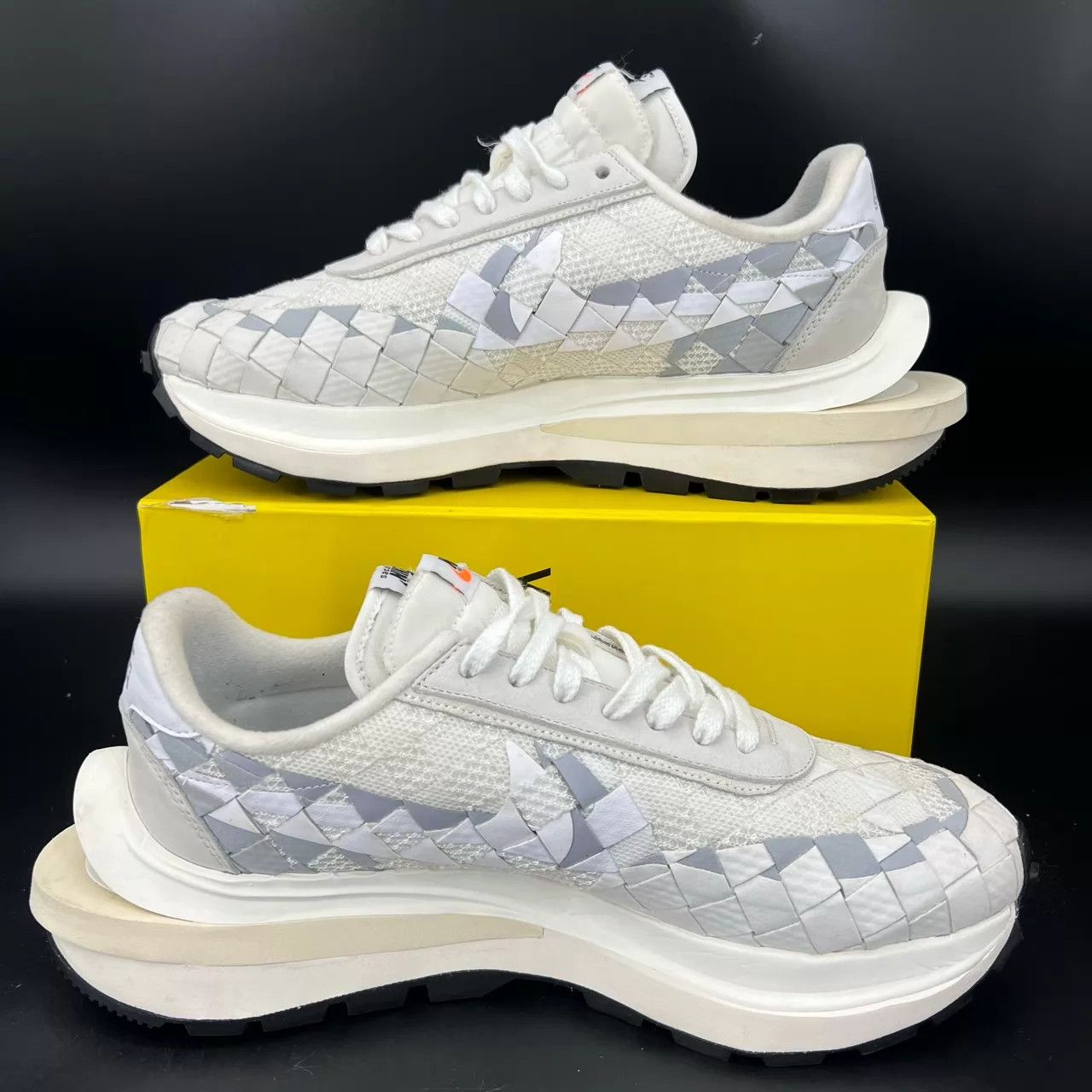 Sacai sacai vaporwaffle white woven 47 99 new Size US 14 / EU 47 - 4 Thumbnail