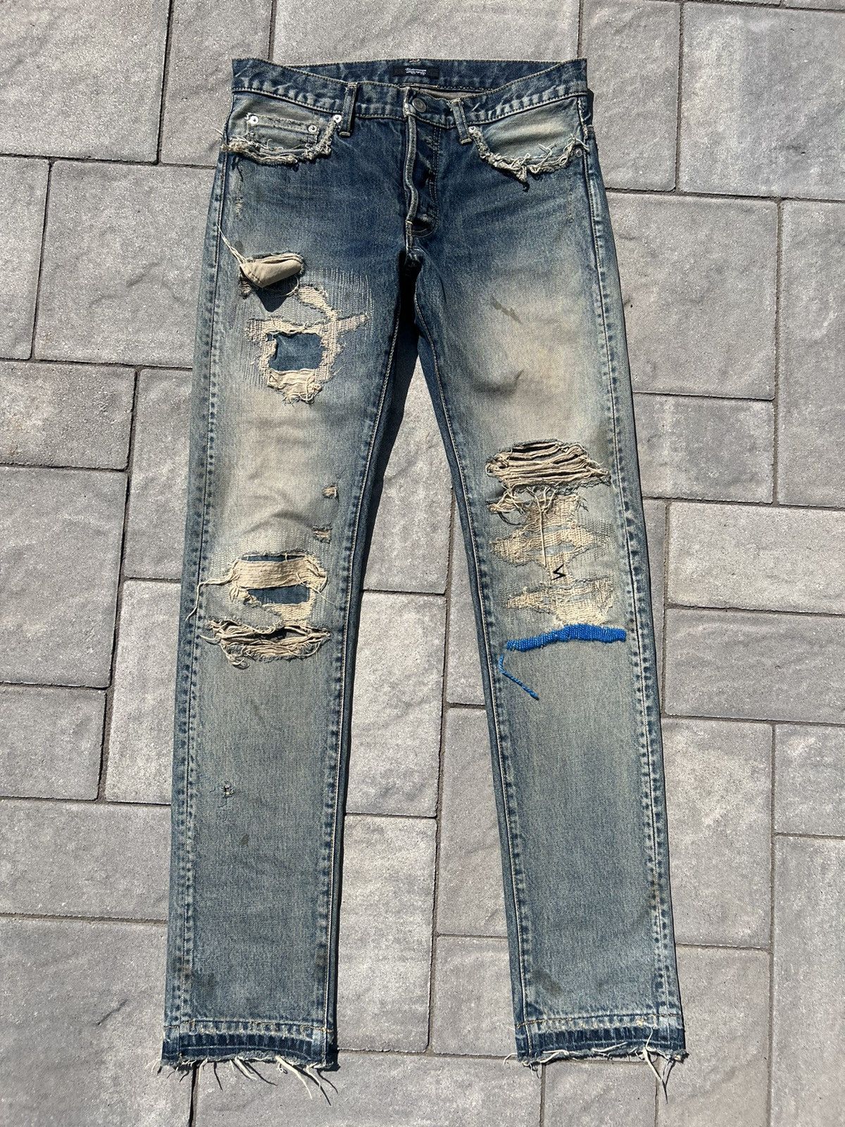 Pre-owned Undercover Blue Yarn 68 Denim