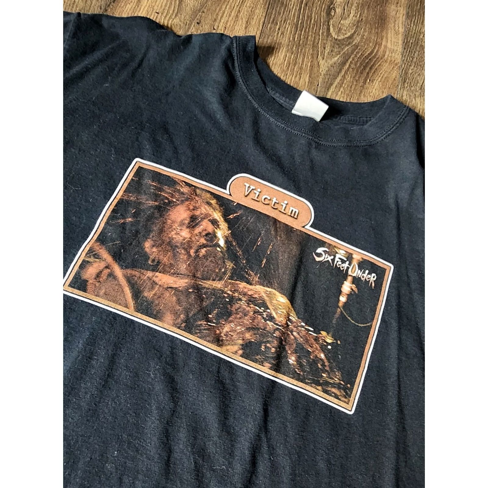 Gildan Vintage Gildan T-Shirt Six Feet Under True Carnage Death Metal Double-Sided Crew Neck Short Sleeve Black XL Mens Size US XL / EU 56 / 4 - 2 Thumbnail