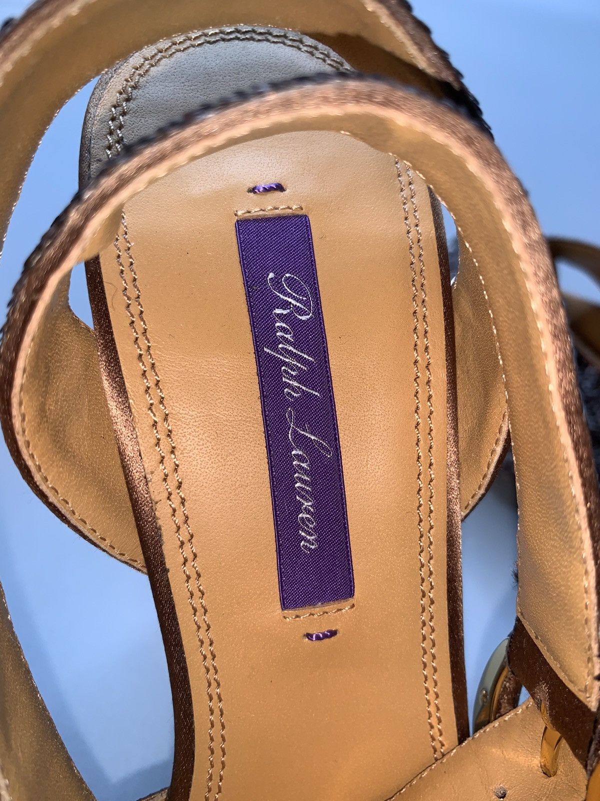 Ralph Lauren Purple Label Ralph Lauren Purple Label Sequined Flatforms Sandals Size US 7 / IT 37 - 7 Thumbnail