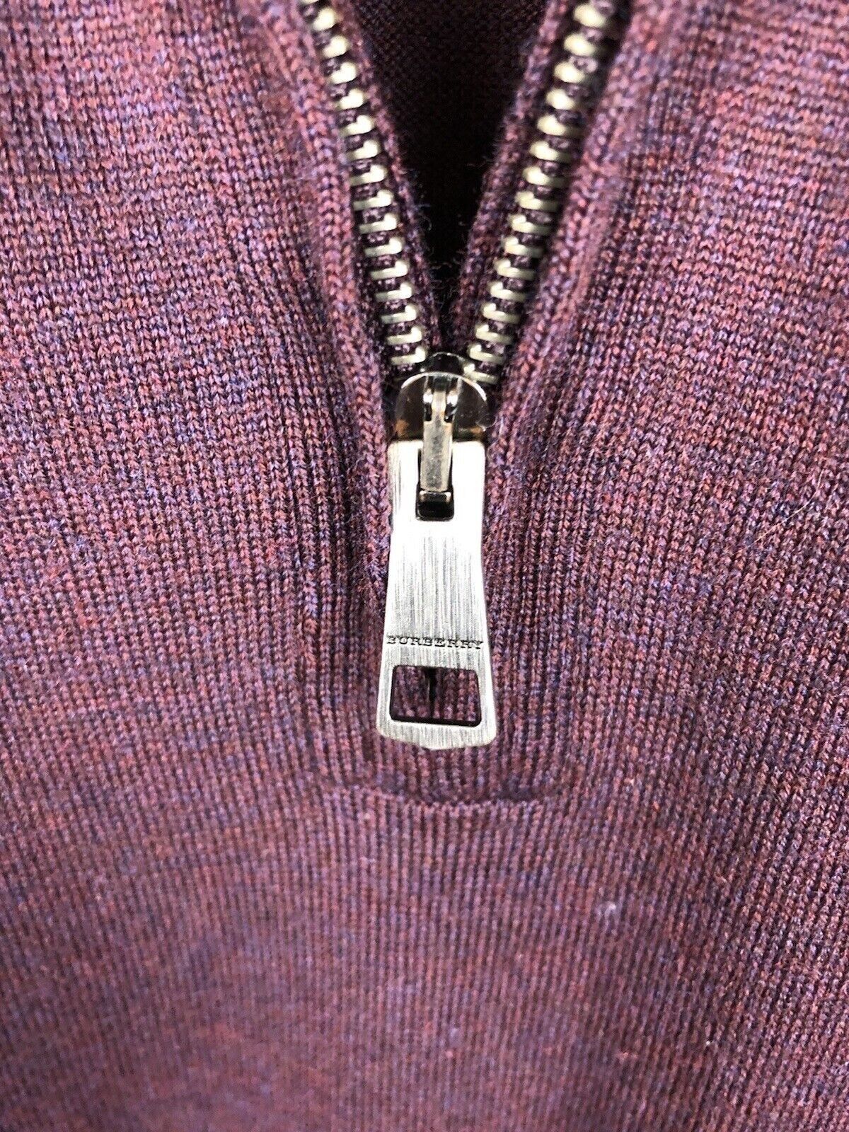 Burberry BURBERRY BRIT SWEATER PULLOVER 1/4 ZIP MERINO WOOL MENS Size US M / EU 48-50 / 2 - 12 Thumbnail