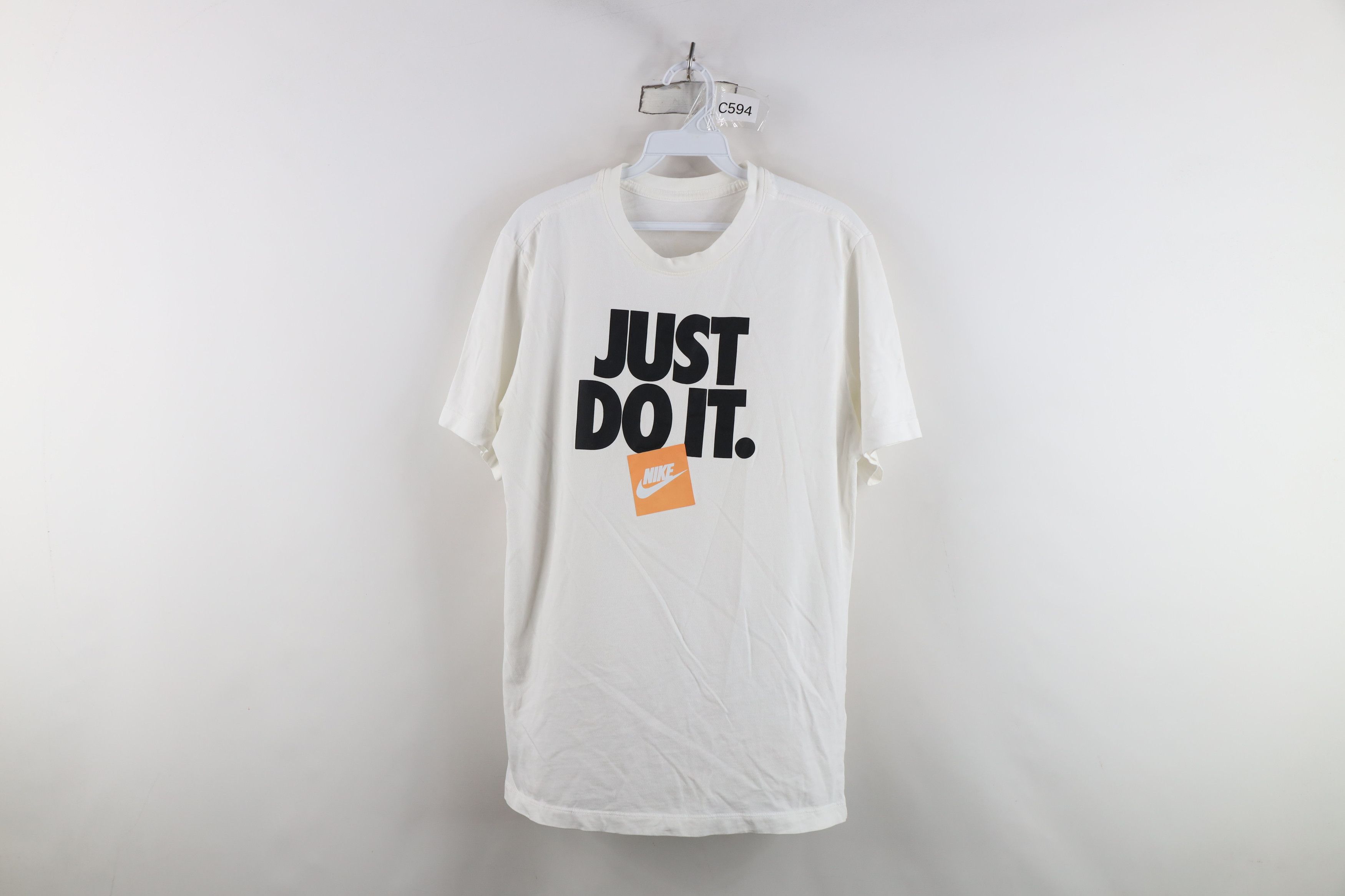 Nike Nike Spell Box Logo Just Do It Short Sleeve T-Shirt White Size US M / EU 48-50 / 2 - 1 Thumbnail