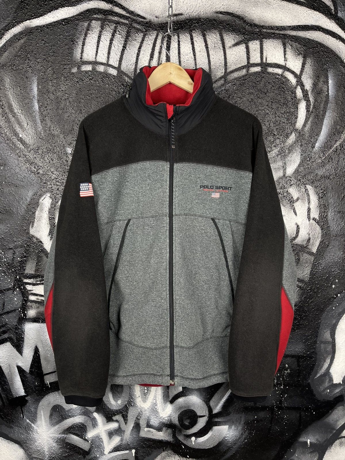 Polo Ralph Lauren Vintage Polo Sport Ralph Lauren Full Zip Fleece Polartec JKT Size US M / EU 48-50 / 2 - 2 Thumbnail