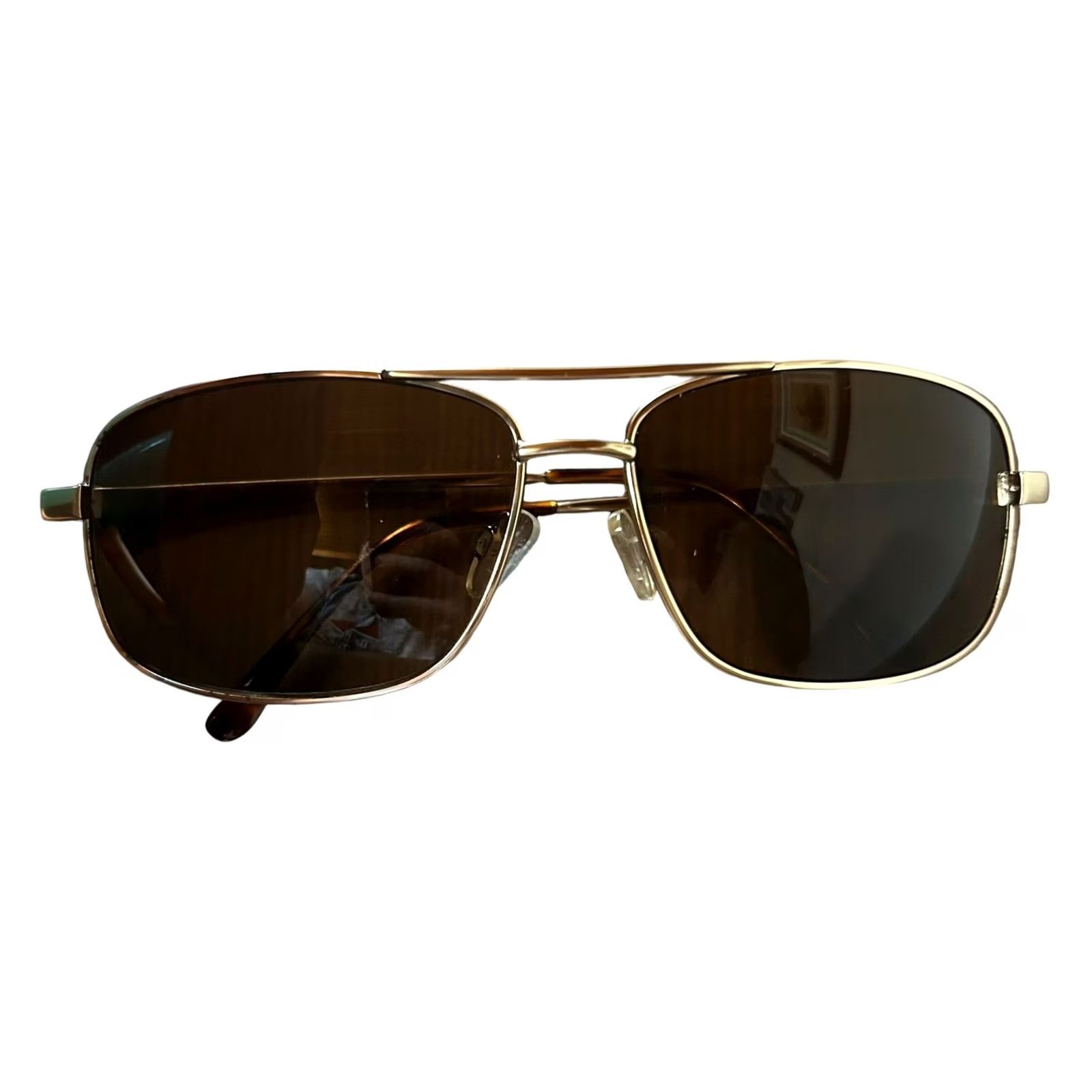 Calvin Klein Calvin Klein Sunglasses Unisex Aviator Frame Gold Full Rim R156S 718 UV400 Polarized Brown Lens Size ONE SIZE - 3 Thumbnail