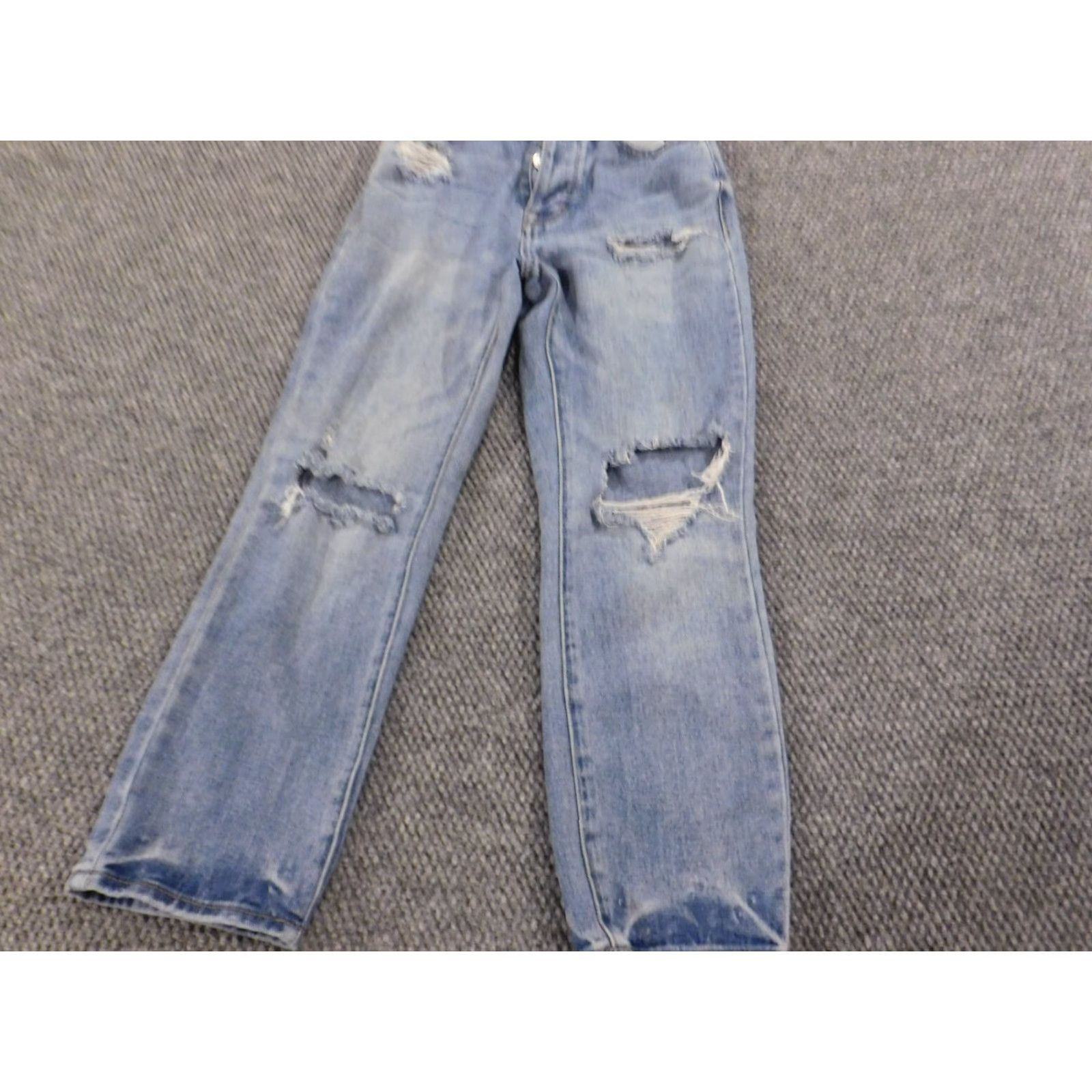 Pacsun Pacsun Jeans Womens 23 blue Mom Distressed Straight Denim Regular Leather? (Note: "Leather" not in original; cannot add.) Size 40" / US 18 - 2 Thumbnail