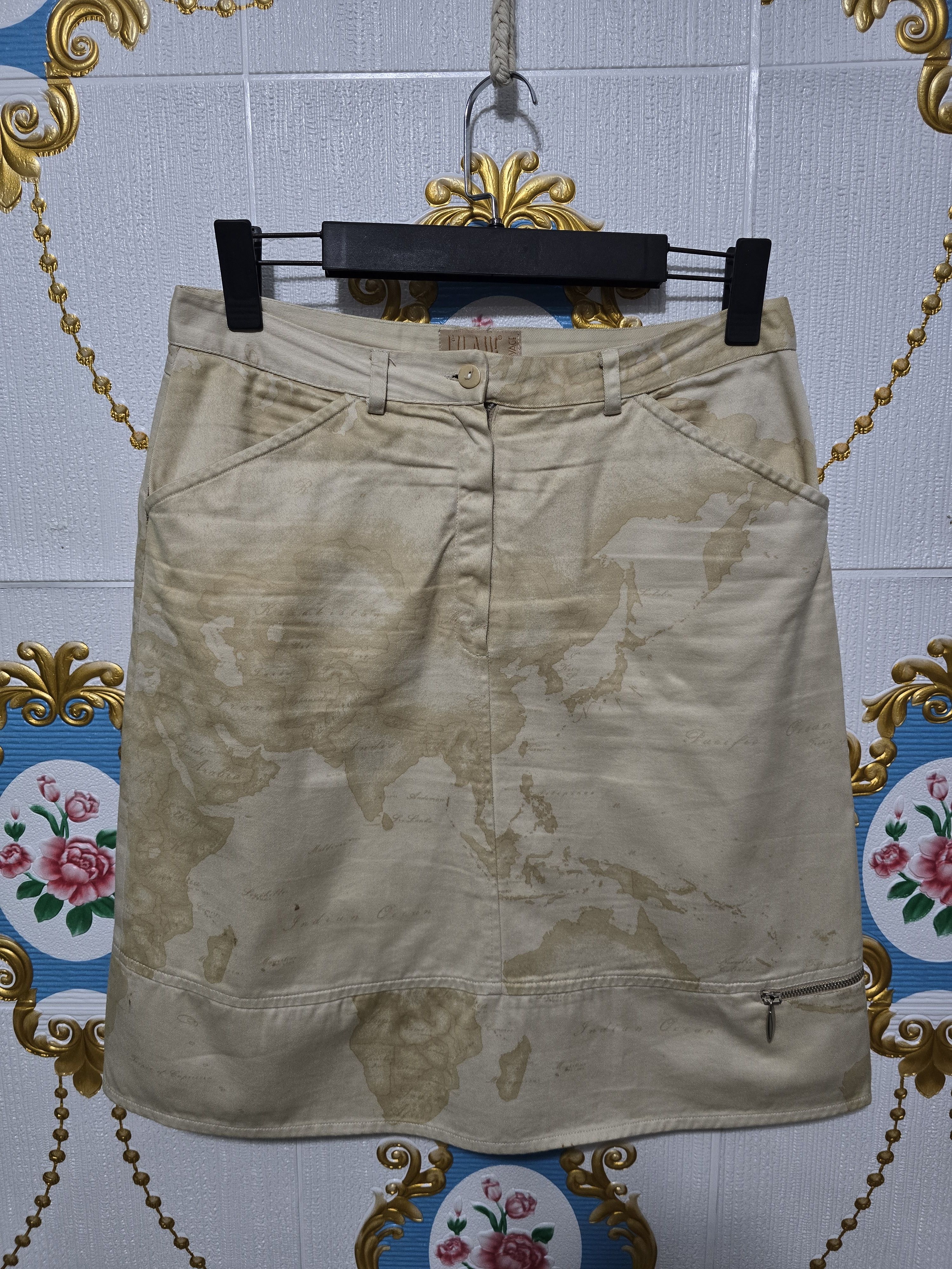 Alviero Martini Alviero Martini 1a Classe,VOYAGE skirt Geo map print Size 34" / US 12 / IT 48 - 16 Thumbnail
