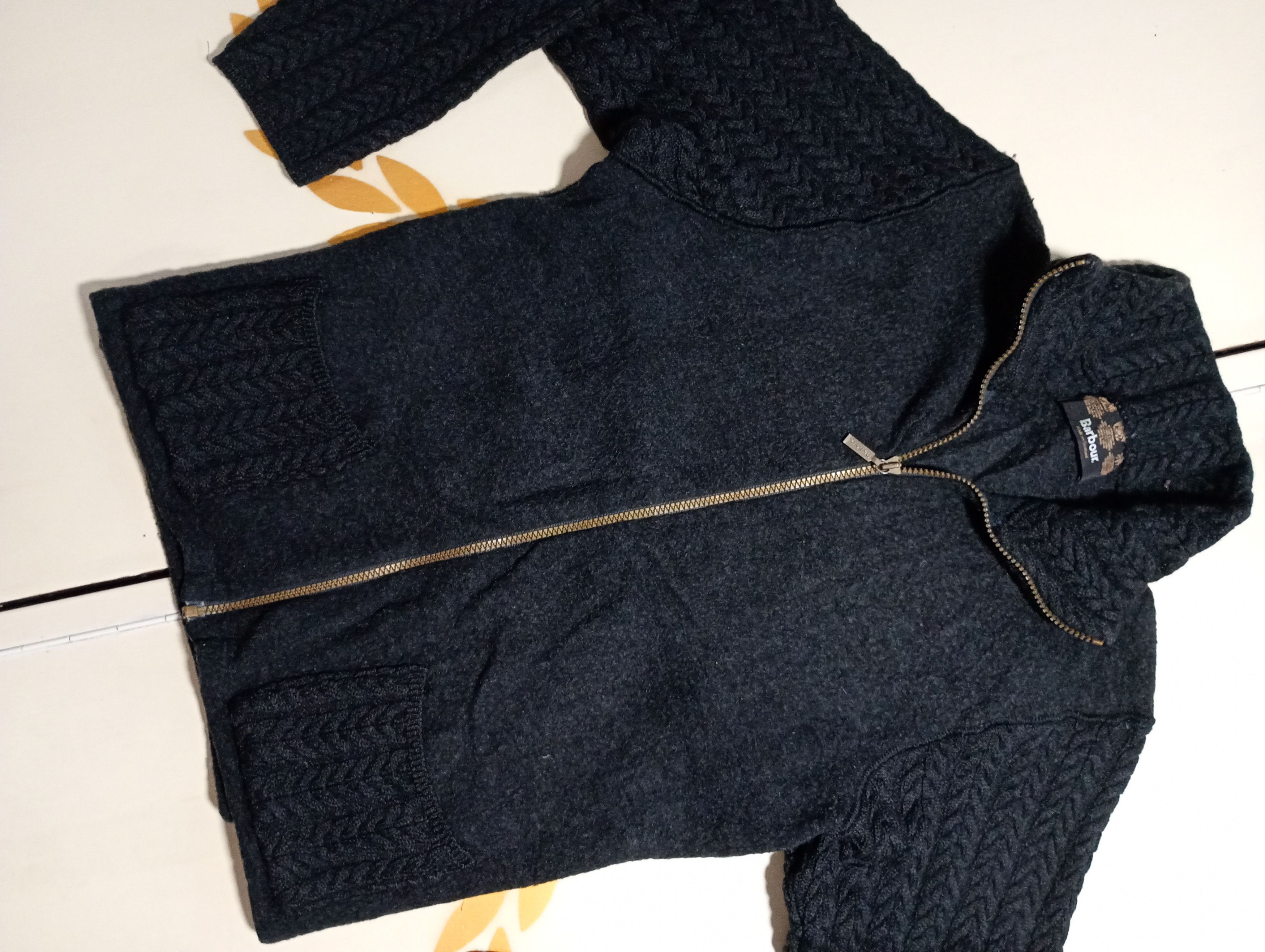 Barbour BARBOUR Women Knitted Wool SOFT CABLE FULL-ZIP Cardigan 16 Size XL / US 12-14 / IT 48-50 - 5 Thumbnail