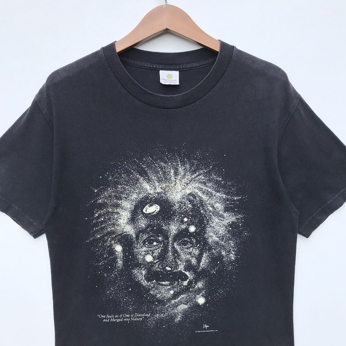Vintage Vintage 90s Albert Einstein Glow In The Dark Tee Sun Faded Size US M / EU 48-50 / 2 - 10 Thumbnail