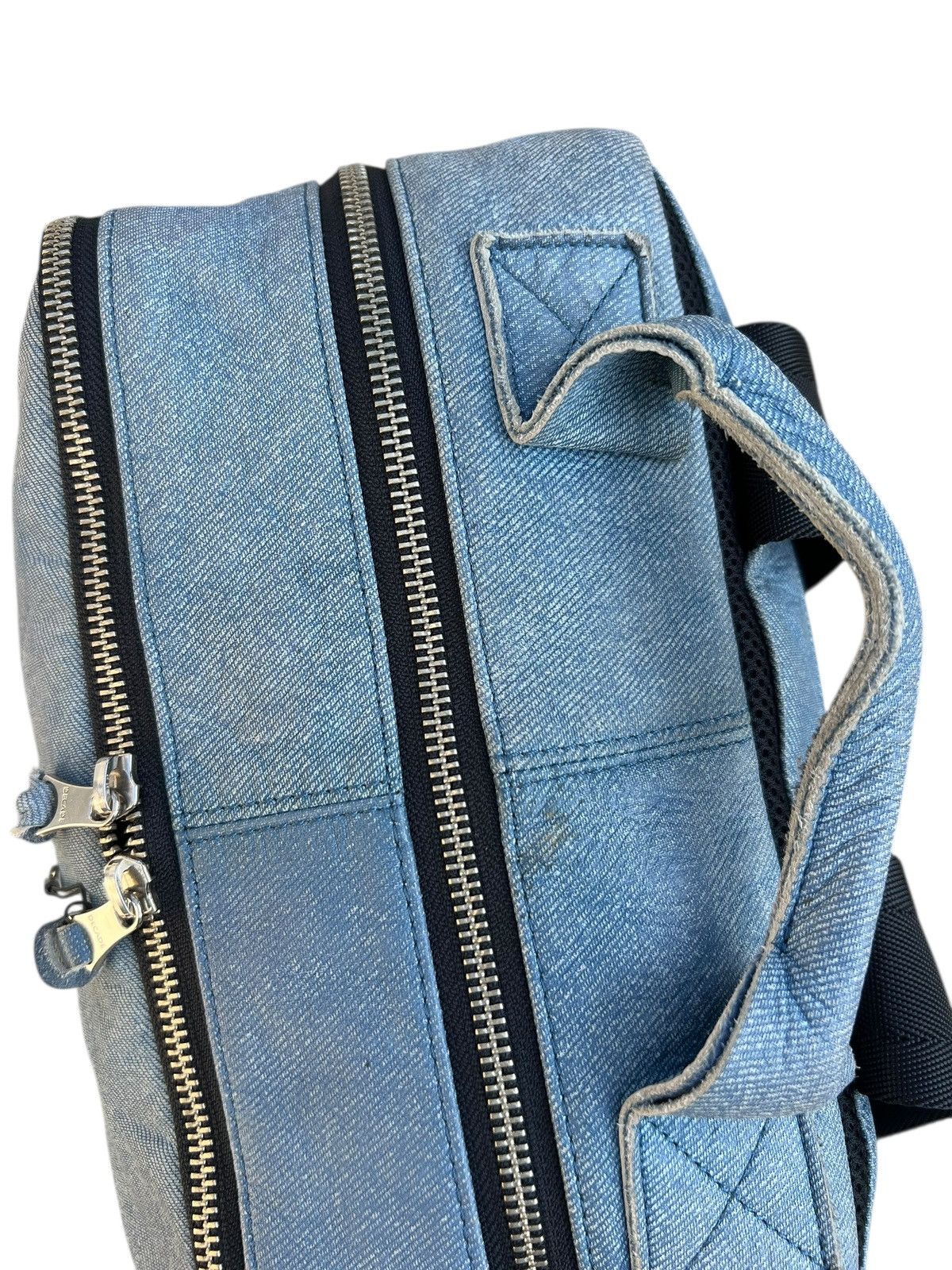 Leather DECADE Japan Patina Leather Backpack Bag Denim Design Size ONE SIZE - 19 Thumbnail