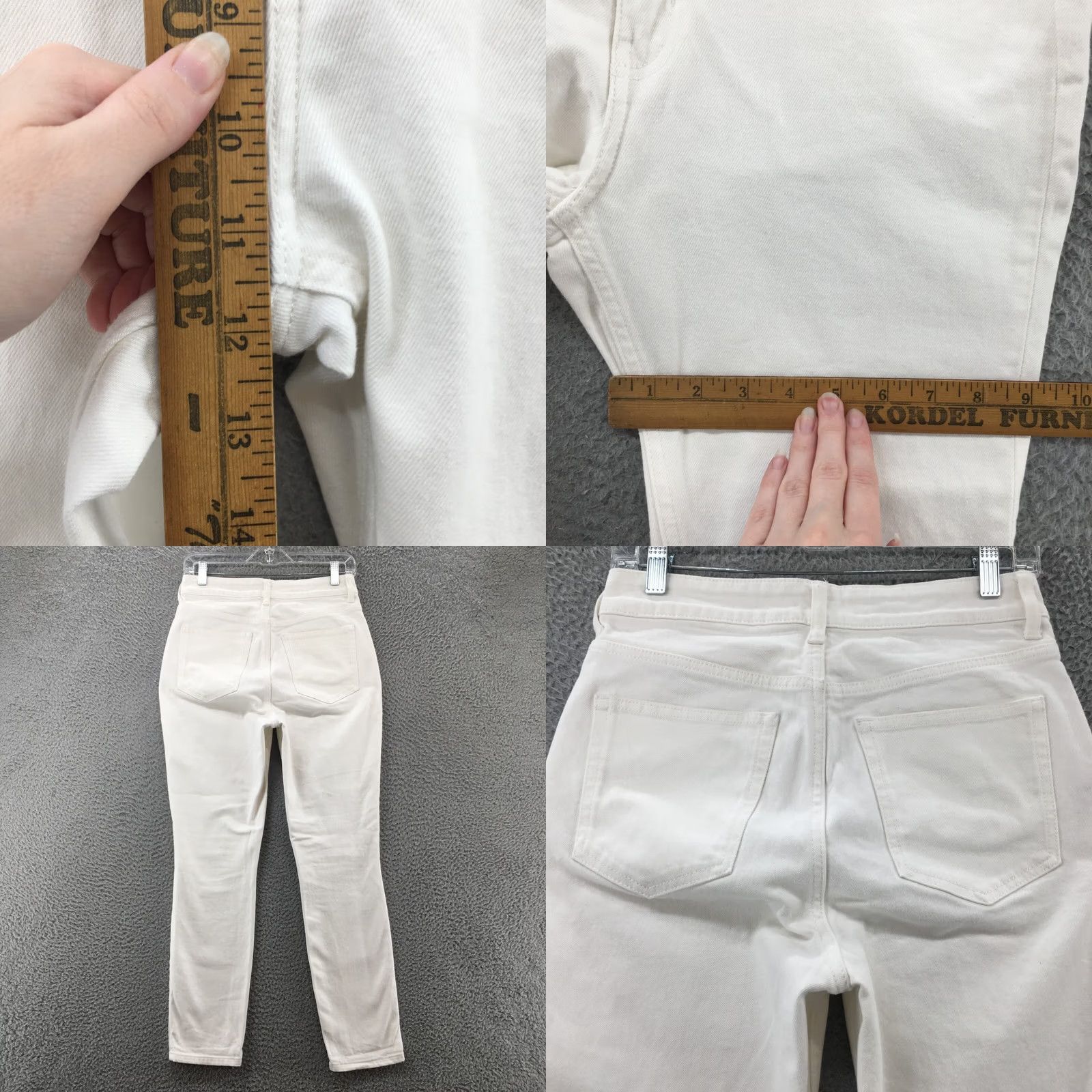 H&M H&M Skinny Jeans Womens 6 White High Rise Light Wash Casual Pockets Zip Fly Womens Jeans Shirt Style Size 28" / US 6 / IT 42 - 8 Thumbnail