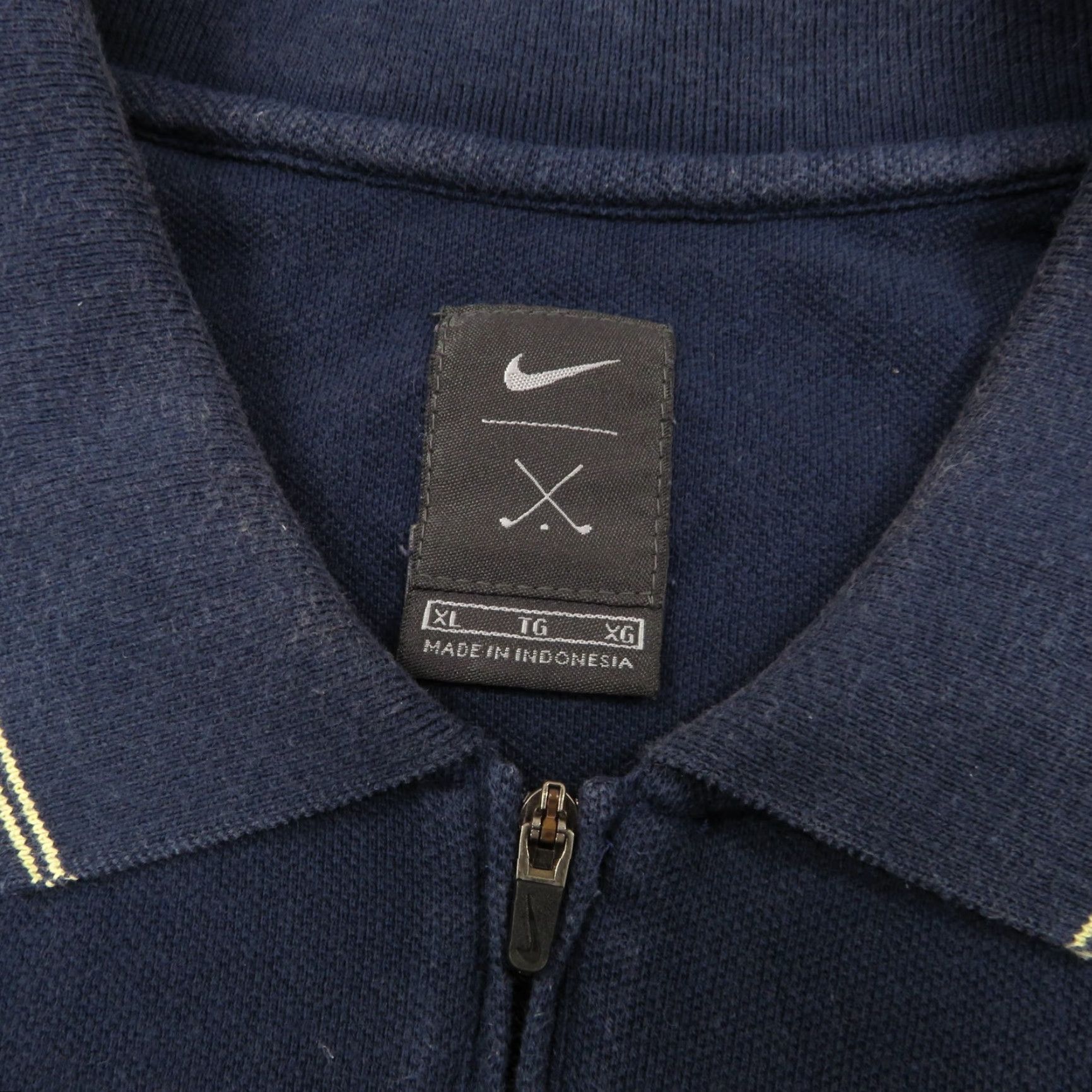 Nike VINTAGE Nike Polo Shirt Mens XL Yin Yang Slam Logo Tiger Woods Check Swoosh 90s Navy Shirt Mens XL Nike Polo 90s Navy Size US XL / EU 56 / 4 - 5 Thumbnail
