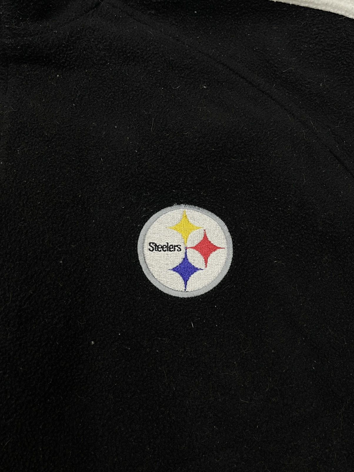 Reebok Vintage Reebok NFL Steelers Pro Line Fleece Jacket Black Y2K Size US XL / EU 56 / 4 - 5 Thumbnail