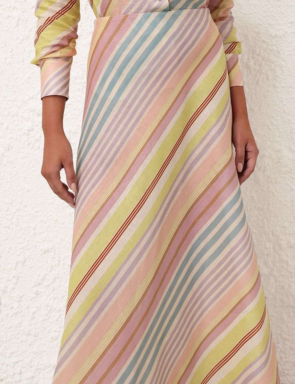 Zimmermann oc11z0525 Halliday Bias Midi Skirt in Multicolor Size 25" / US 0 / IT 36 - 5 Thumbnail