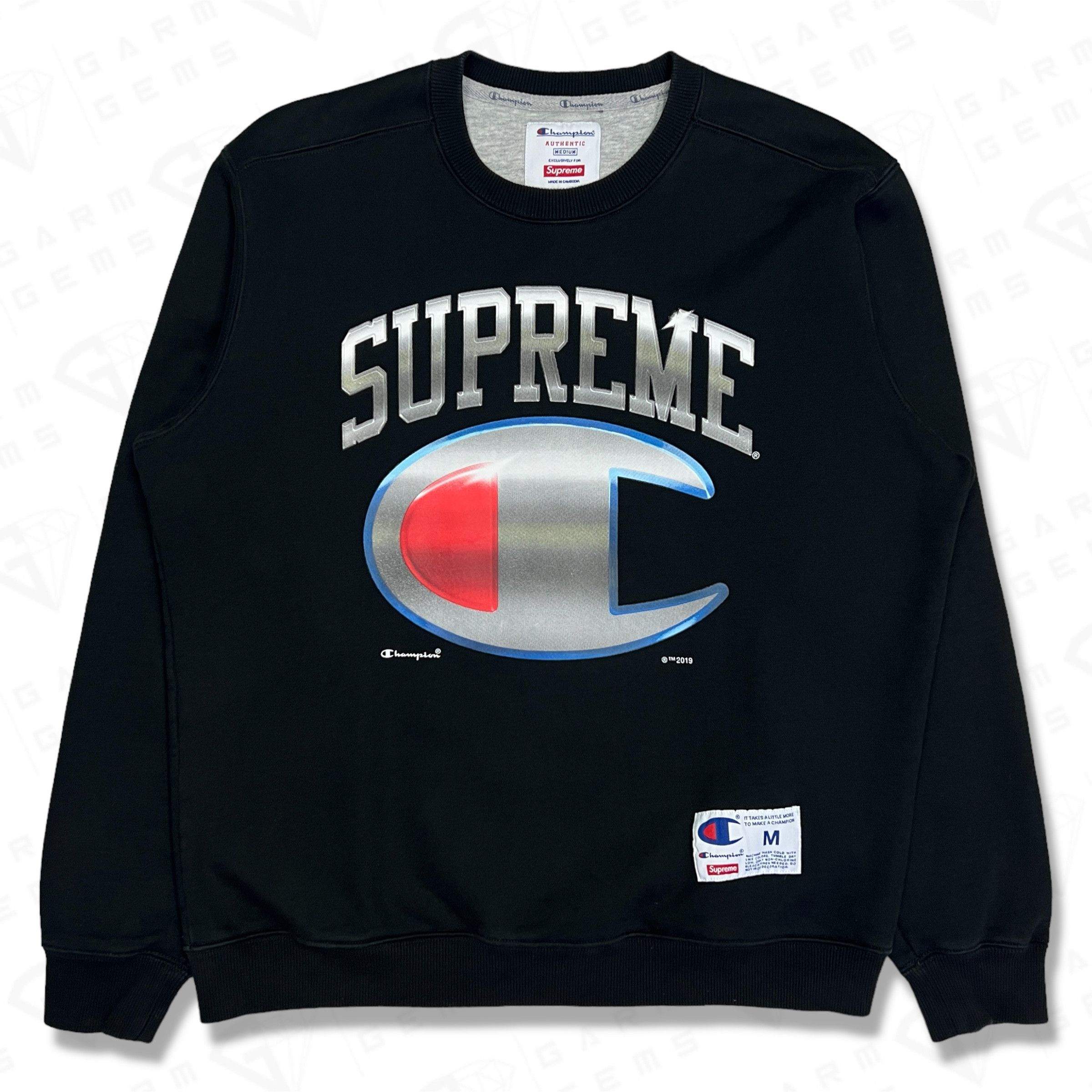 Champion × Supreme Supreme x Champion Chrome Logo Sweatshirt Size US M / EU 48-50 / 2 - 1 Thumbnail