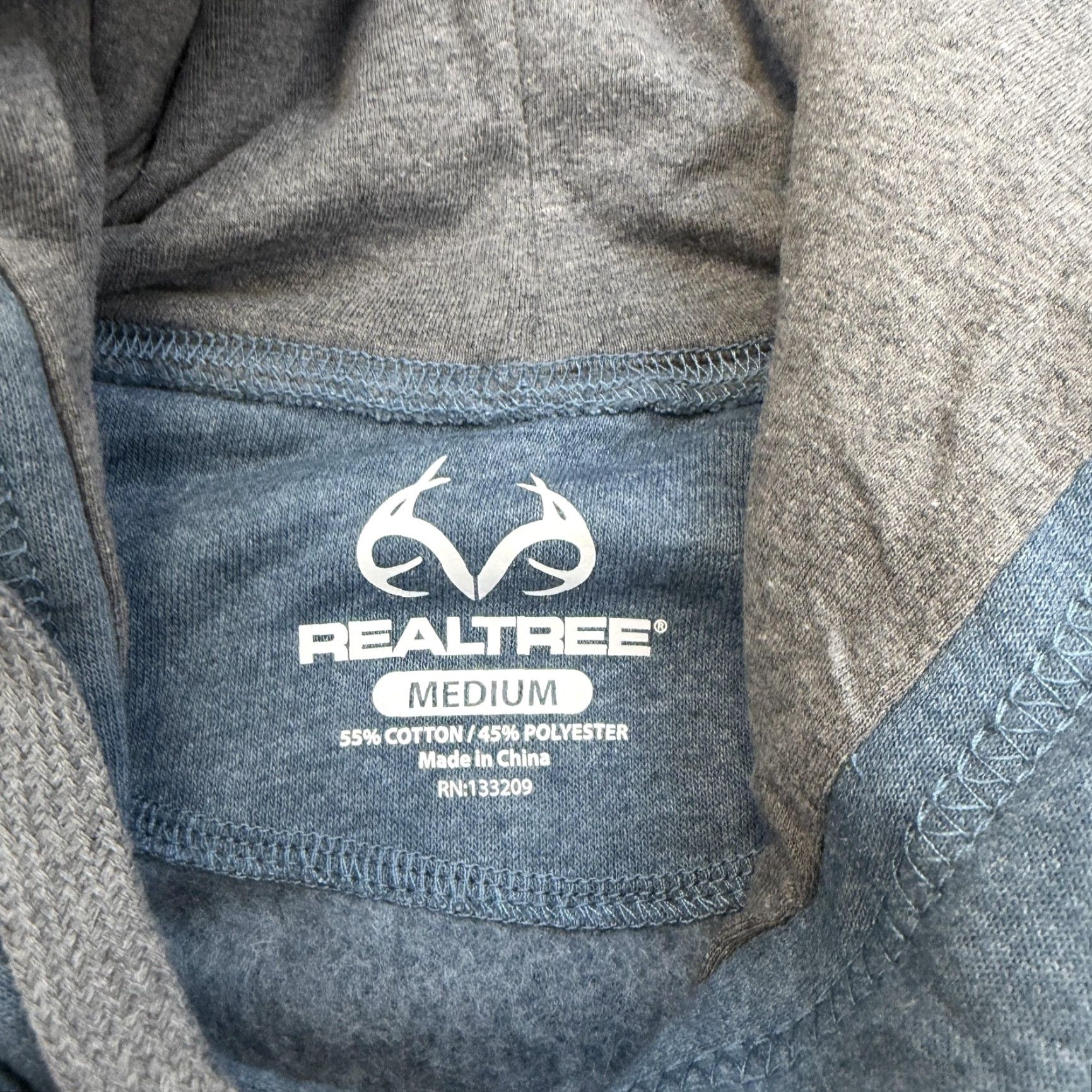 Realtree Realtree Hoodie Mens M Blue Graphic Print Pullover Fleece Hunting Size US M / EU 48-50 / 2 - 7 Thumbnail