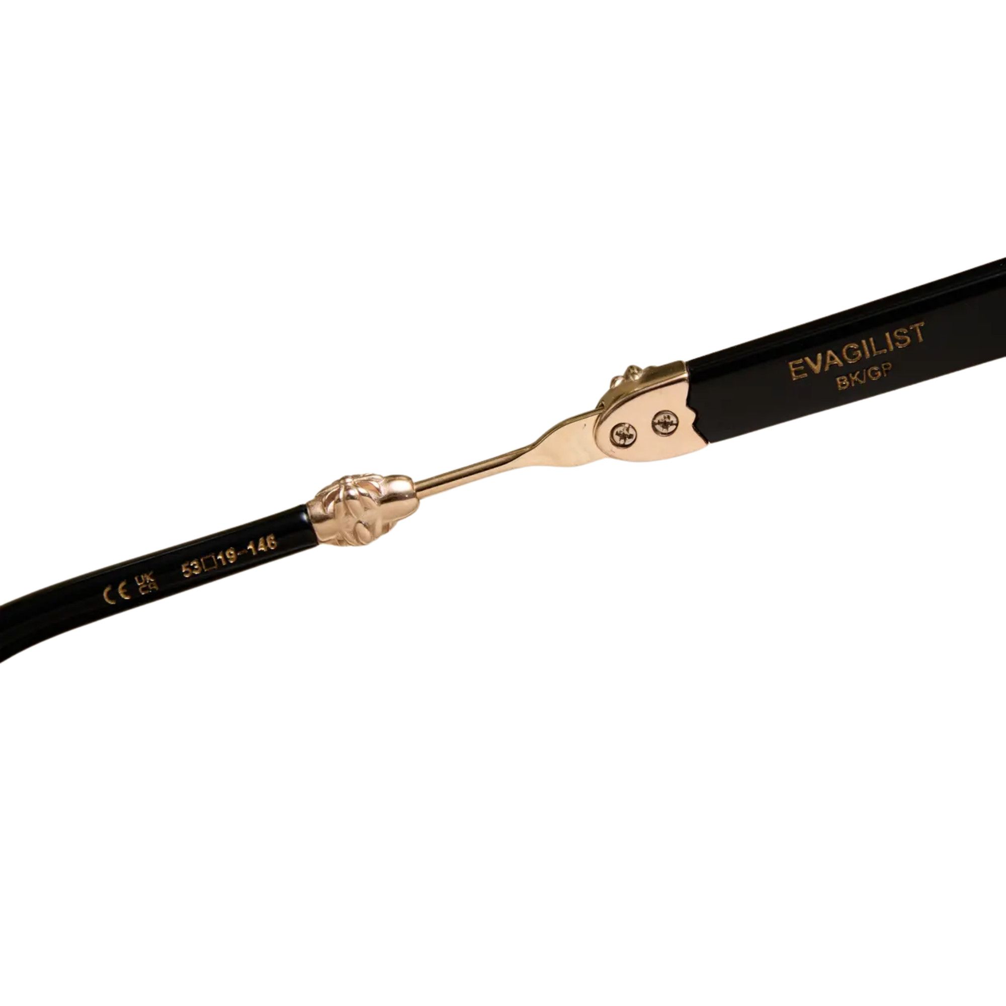 Chrome Hearts CHROME HEARTS EVAGILIST BLACK GOLD PLATED GLASSES Size ONE SIZE - 5 Thumbnail