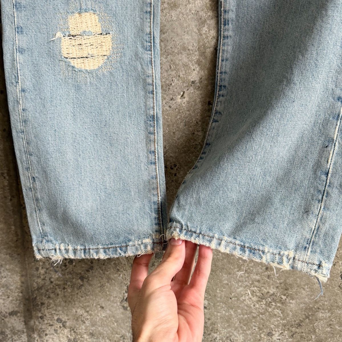 Dior Dior By Hedi Slimane RUNWAY SS06 CRASH Repair Denim Size US 32 / EU 48 - 9 Thumbnail