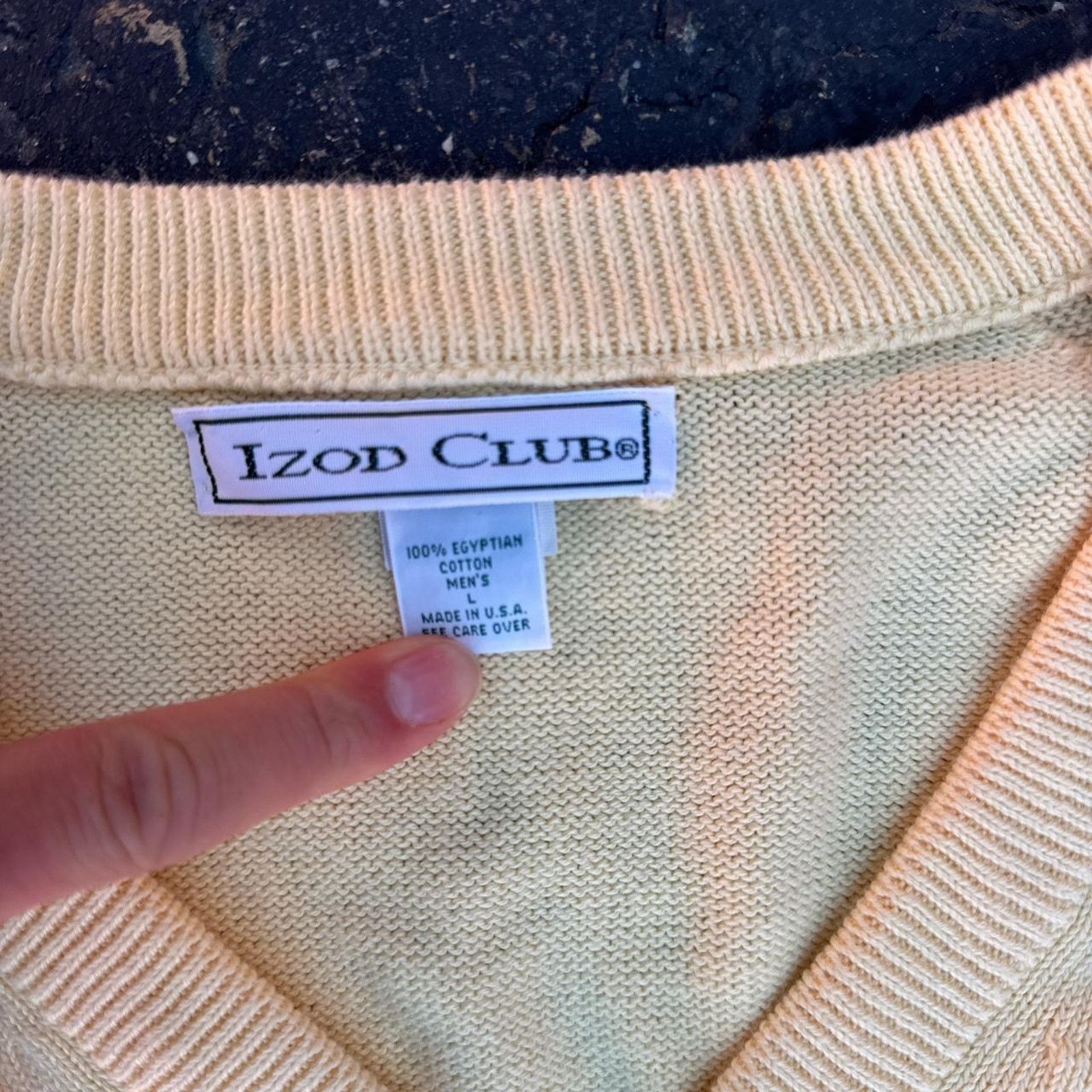 Izod Vintage 90s IZOD Golfers Yellow Sweater Vest – Size Large Size US L / EU 52-54 / 3 - 4 Thumbnail