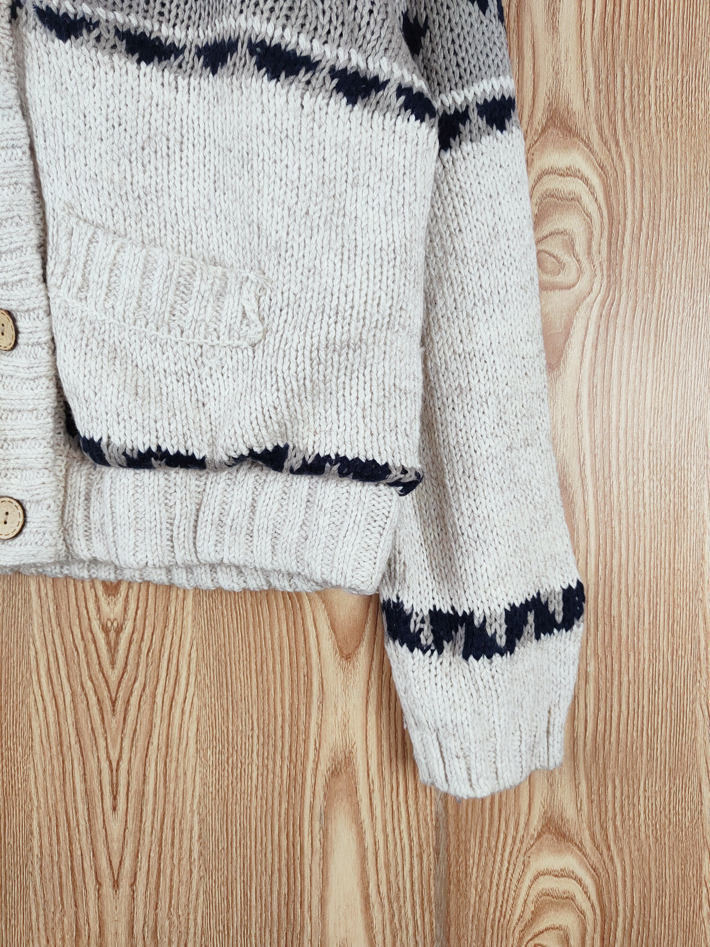Japanese Brand Strange Heaven Cream Knitwear Cardigan #W425 Size US L / EU 52-54 / 3 - 6 Thumbnail