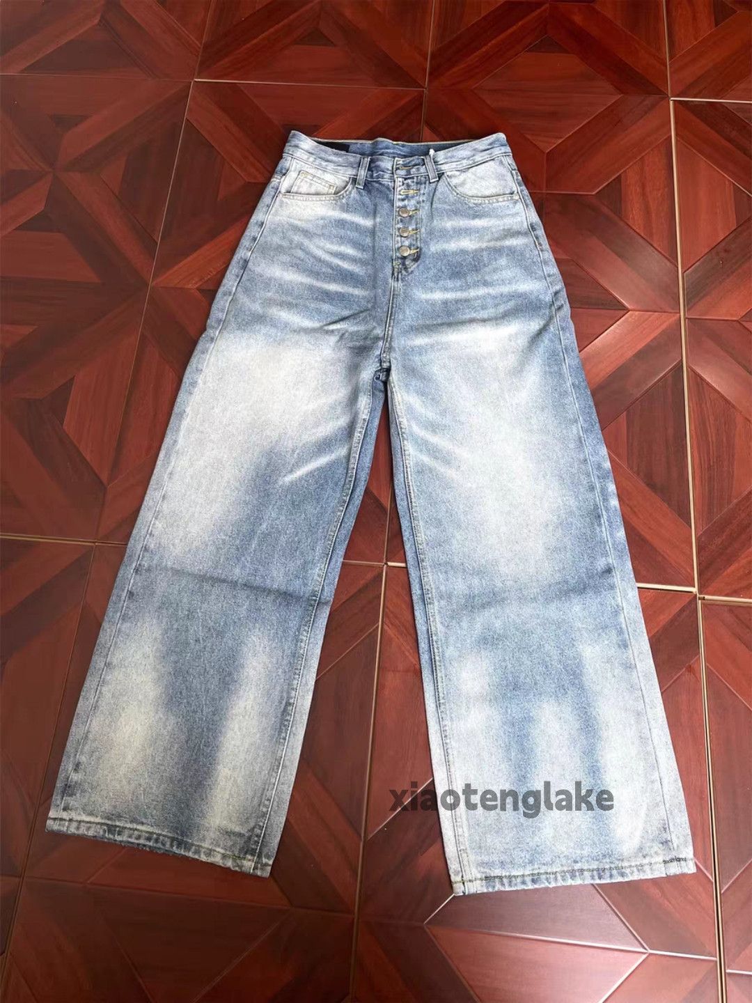 Jean Unisex washed faded cleanfit yuppie y2k hiphop jeans Size US 34 / EU 50 - 4 Thumbnail